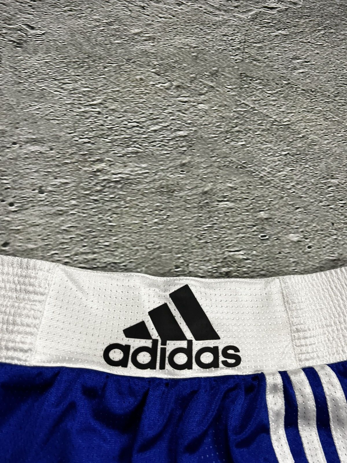 Adidas × Vintage Adidas boxing shorts blue big logo 2000s Y2K Size US 34 / EU 50 - 2 Thumbnail