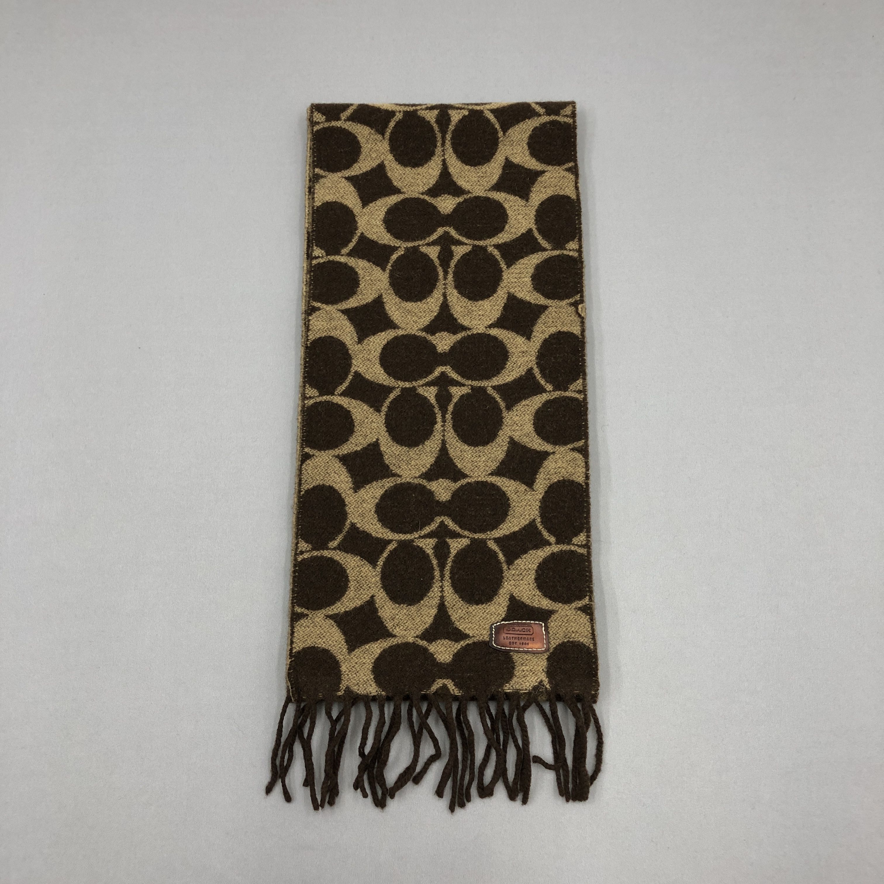 Coach × Vintage Vintage Coach Scarf Muffler Wool Cashmere Scarves Size ONE SIZE - 3 Thumbnail