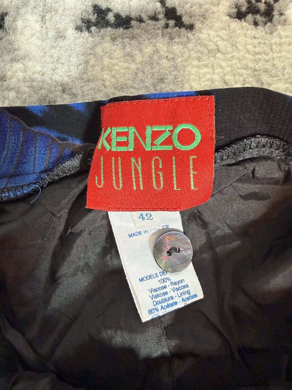 Kenzo Vintage KENZO JUNGLE Butterflies Viscose Leggings Size 30" / US 8 / IT 44 - 3 Thumbnail