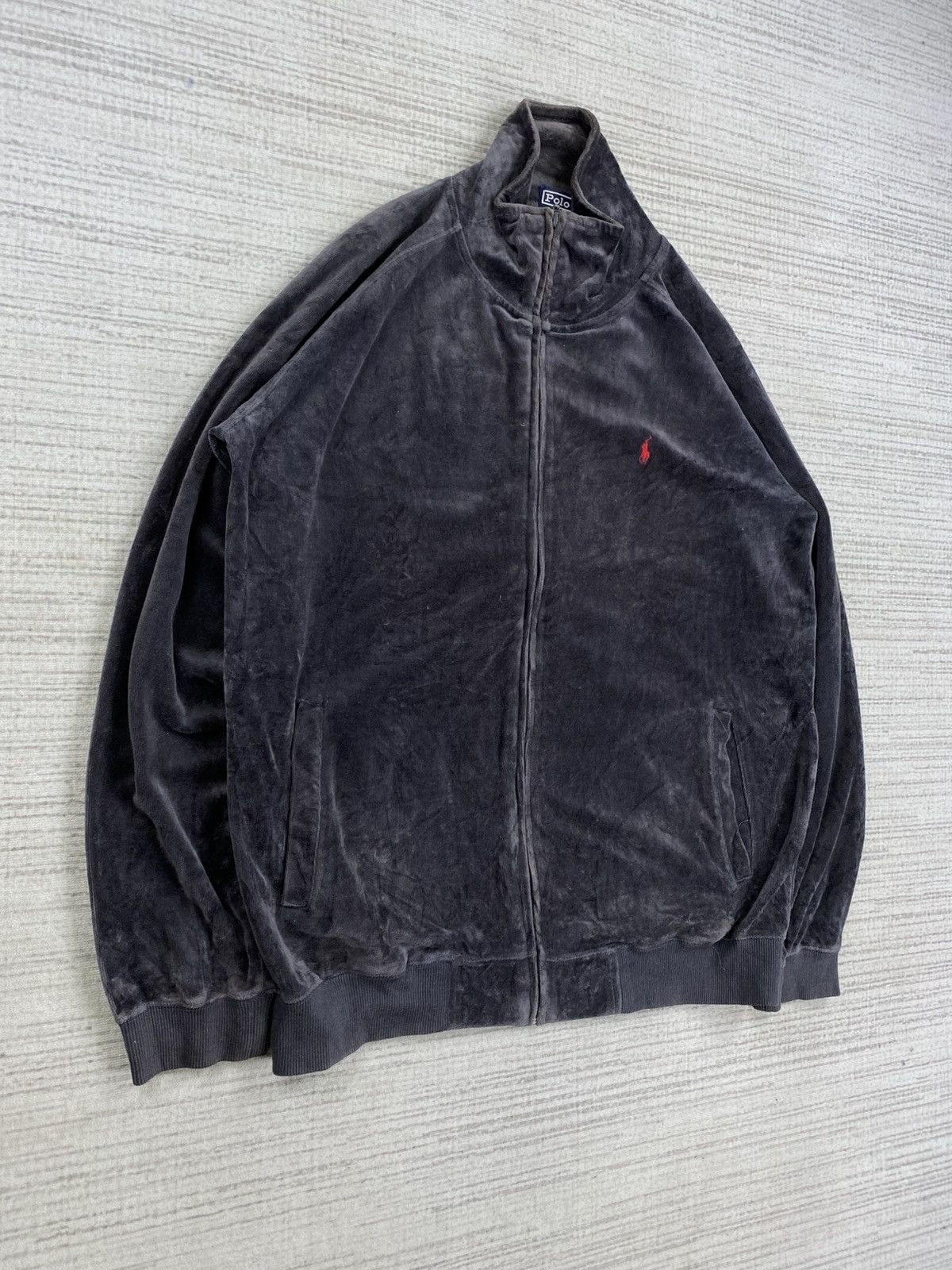 Polo Ralph Lauren × Vintage Vintage 90s Polo Ralph Lauren Velvet Zipper Jacket Size US L / EU 52-54 / 3 - 3 Thumbnail