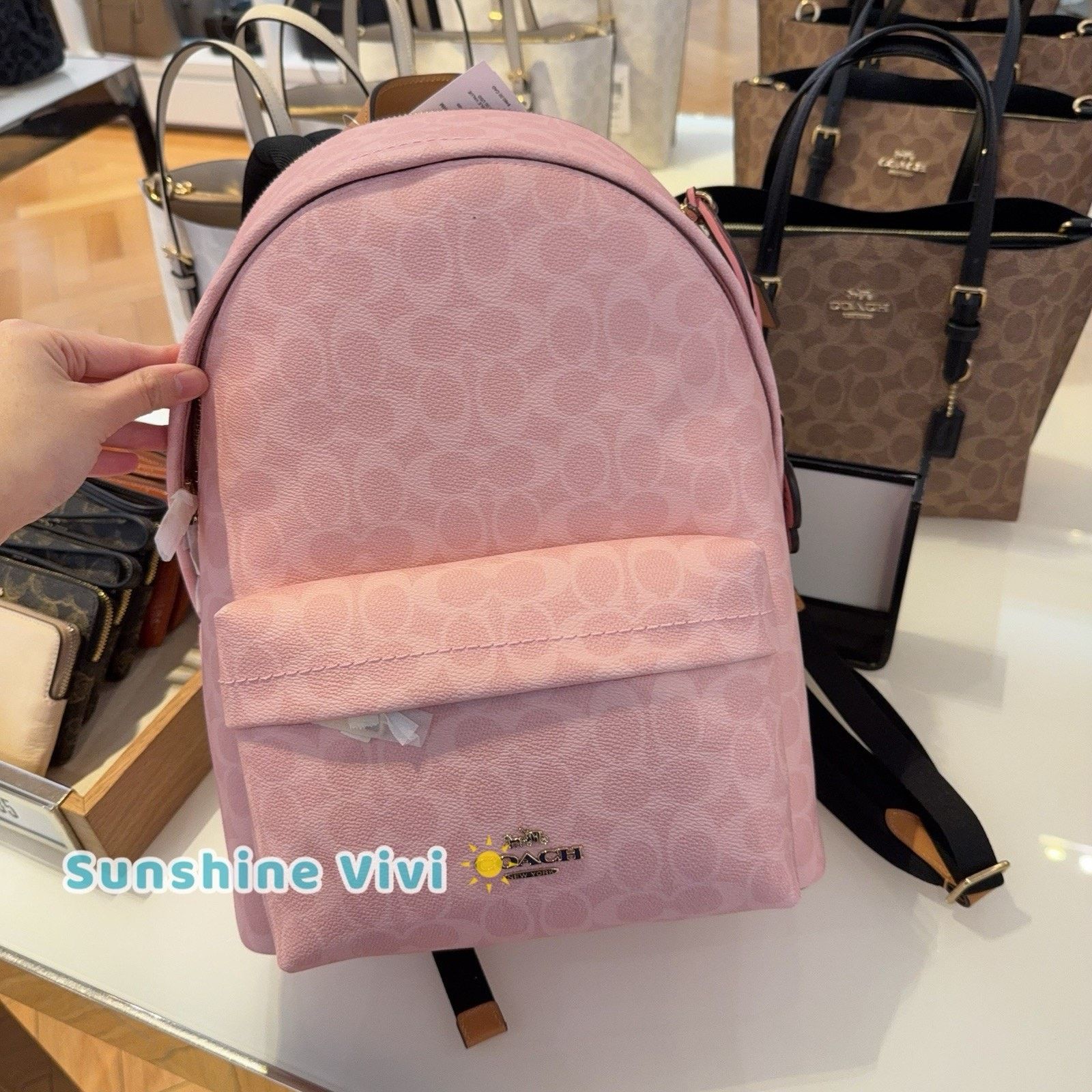Coach NWT Coach CEF46 Taylor Small Backpack Charms Powder pink Size ONE SIZE - 2 Thumbnail