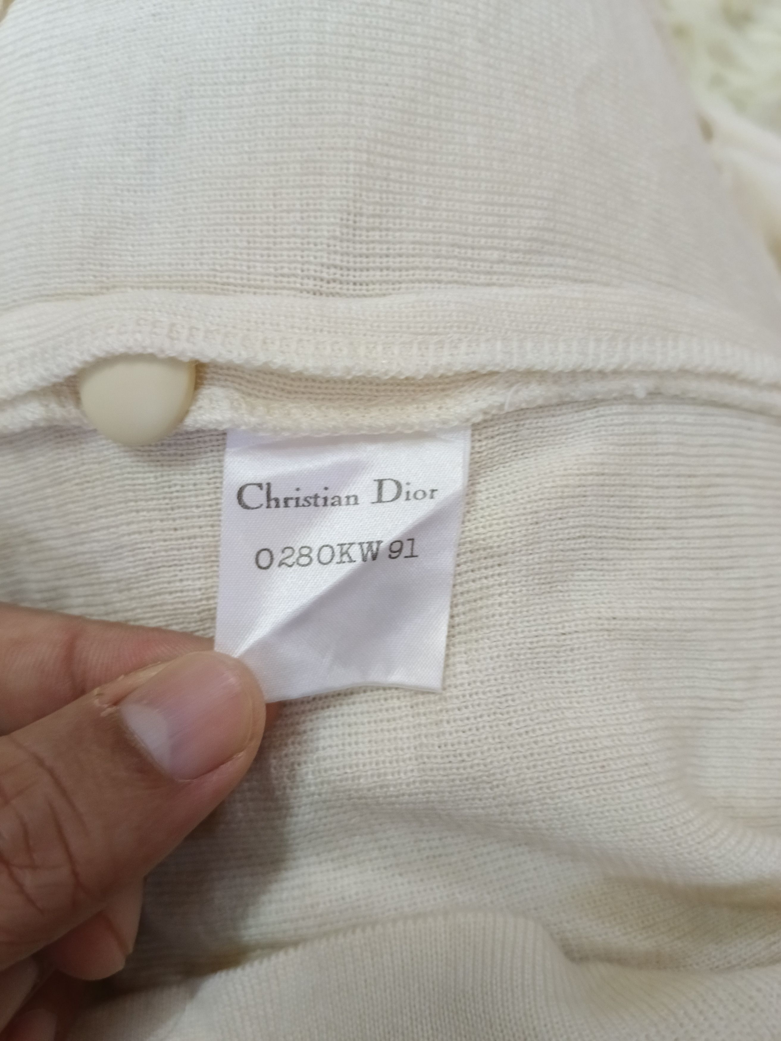 Dior CHRISTIAN DIOR EMBROIDERED FLOWER COLLAR KNIT CARDIGAN Size US M / EU 48-50 / 2 - 7 Thumbnail