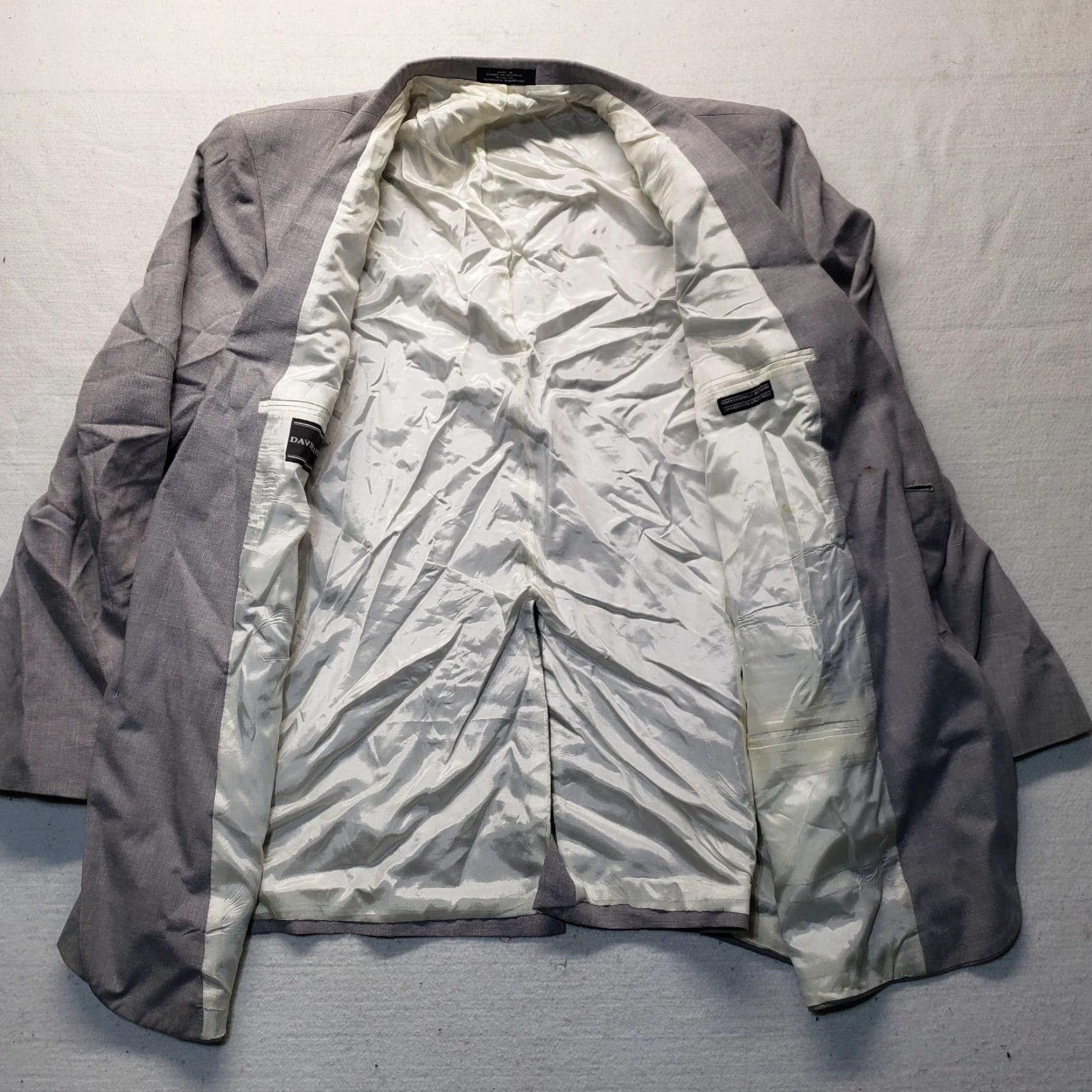 Vintage David Taylor Blazer Gray Single-Breasted 2 Button Adult Mens Medium Jacket Size 40R - 4 Thumbnail