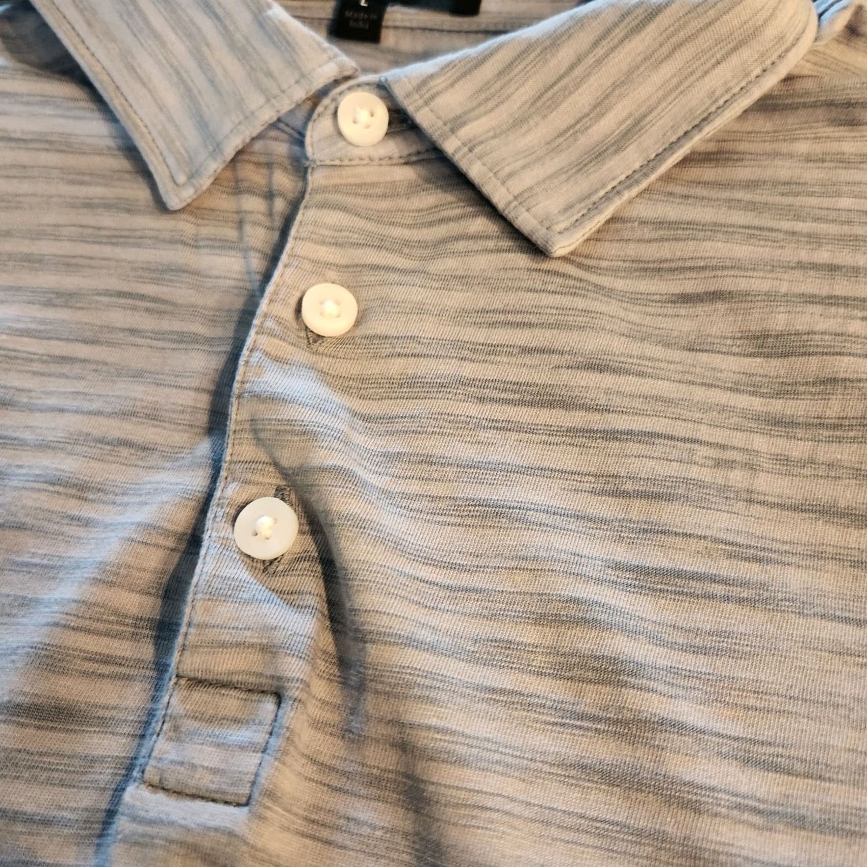 Vintage Robert Barakett Shirt Mens Large Blue Striped Short Sleeve Golf Polo Size US L / EU 52-54 / 3 - 2 Thumbnail