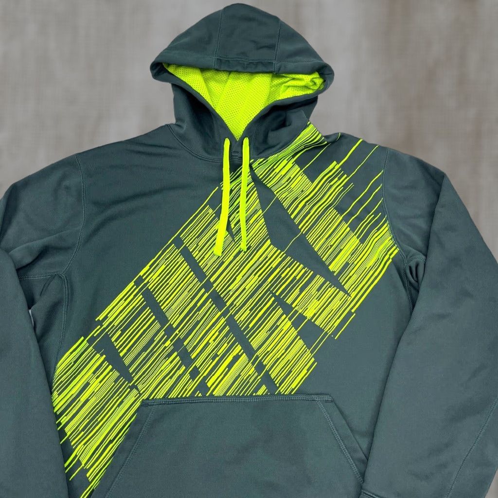 Nike Nike Hoodie Men Medium Green Therma Fit Sweatshirt Sports Logo Pullover Size US M / EU 48-50 / 2 - 1 Thumbnail