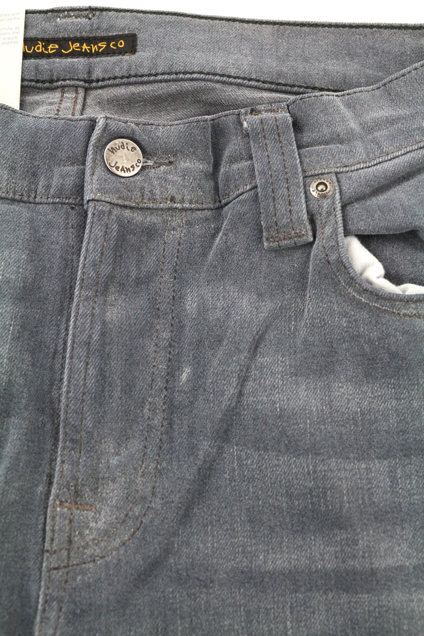 Nudie Jeans THIN FINN W31/L32 Slim Fit Grey Cotton Washed 80642 Size US 31 - 9 Thumbnail
