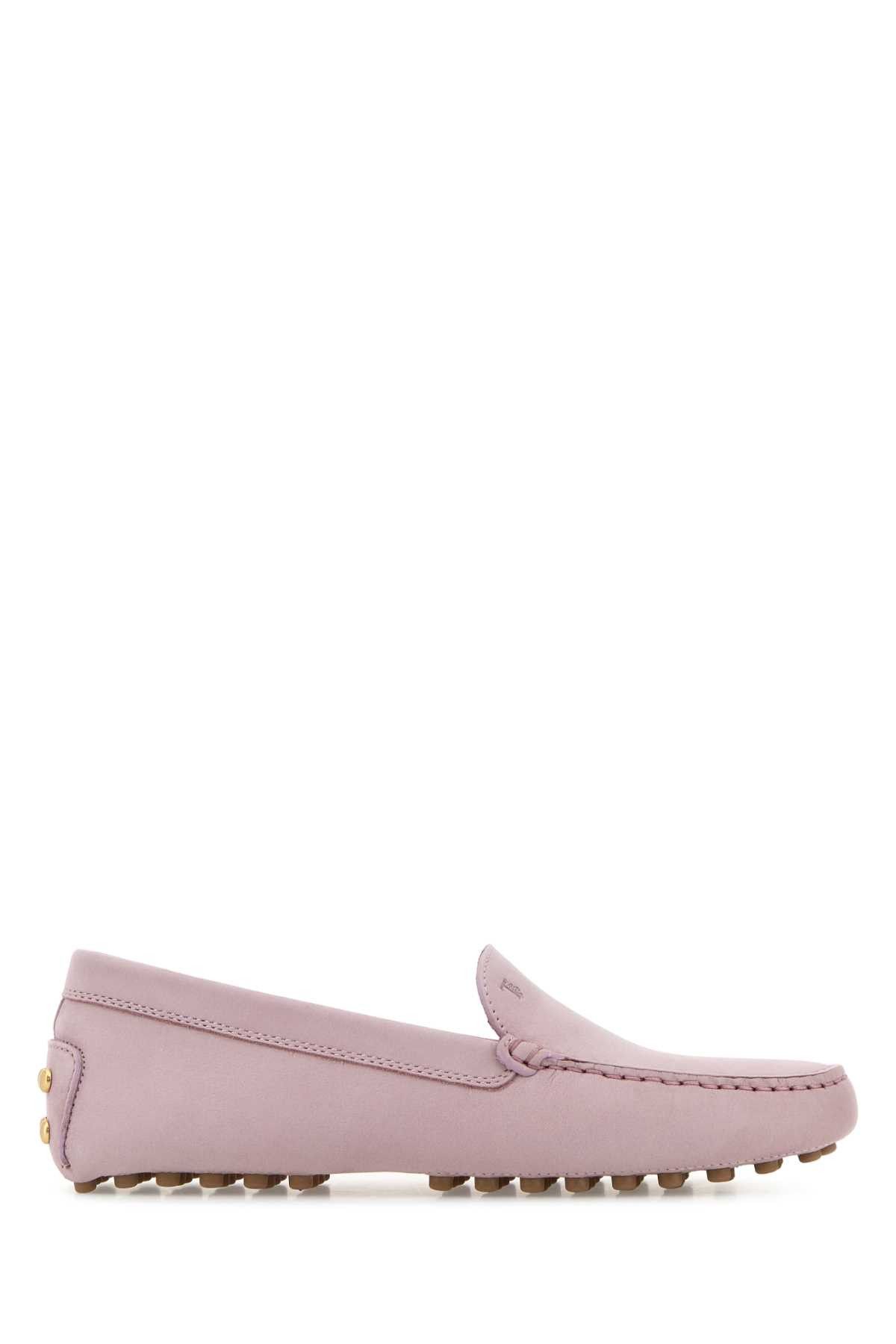Antiqued Pink Suede Loafers