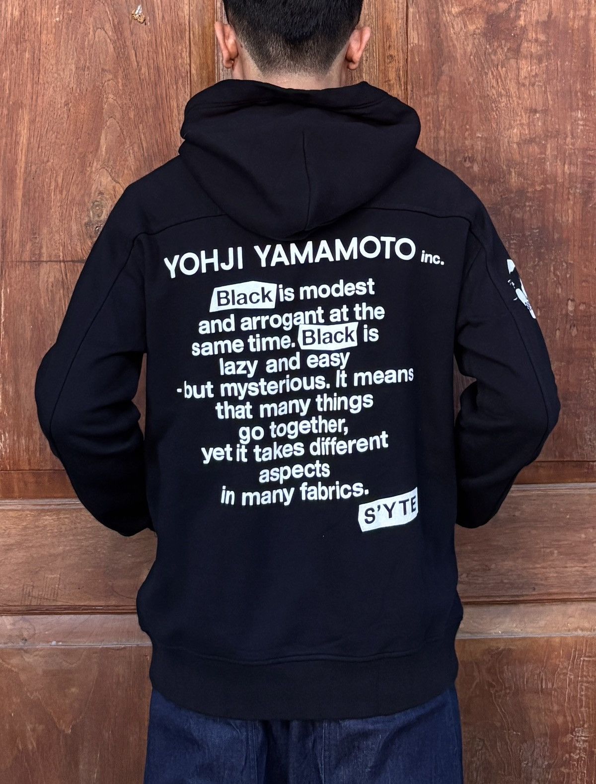 Yohji Yamamoto Stye Black Statement Hoodie Size US M / EU 48-50 / 2 - 1 Thumbnail
