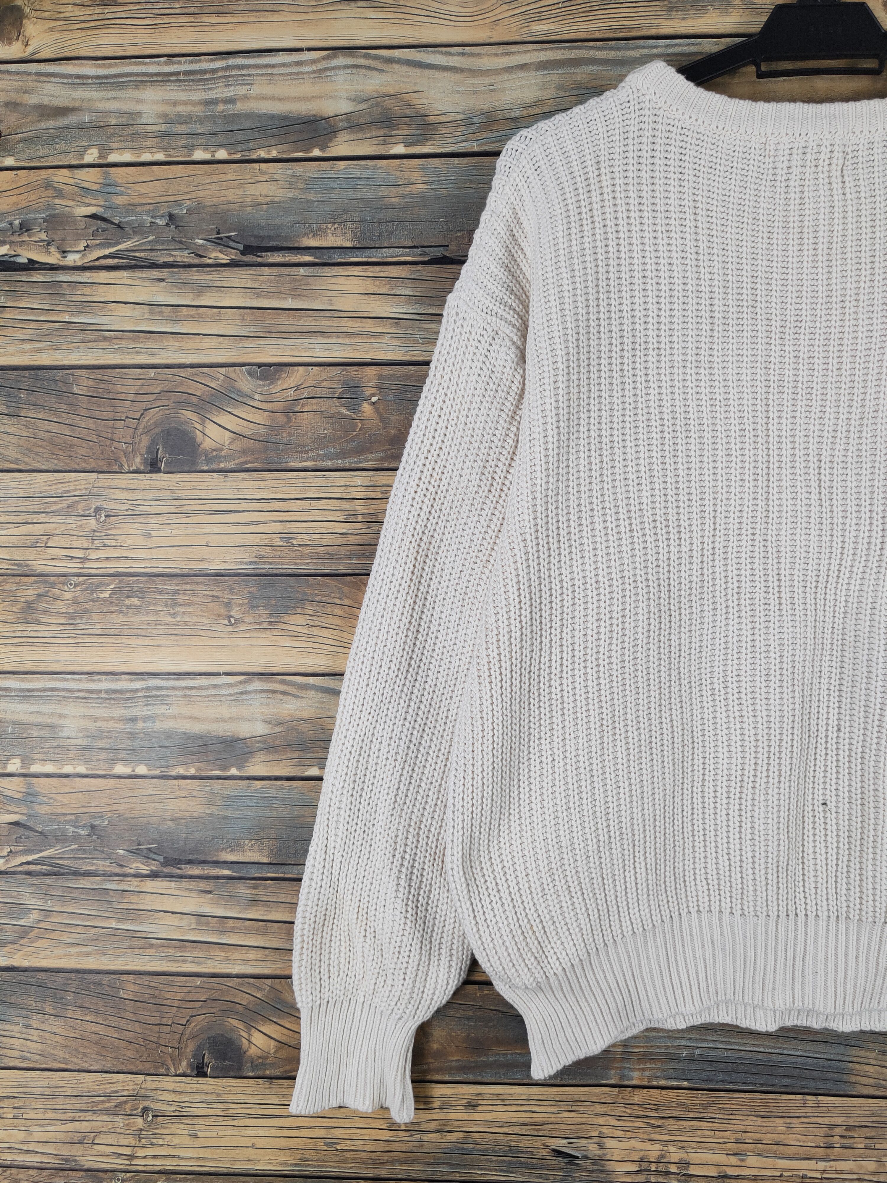 Homespun Knitwear Saburoku Ivory Knitwear Sweatshirts #W2106 Size US M / EU 48-50 / 2 - 8 Thumbnail