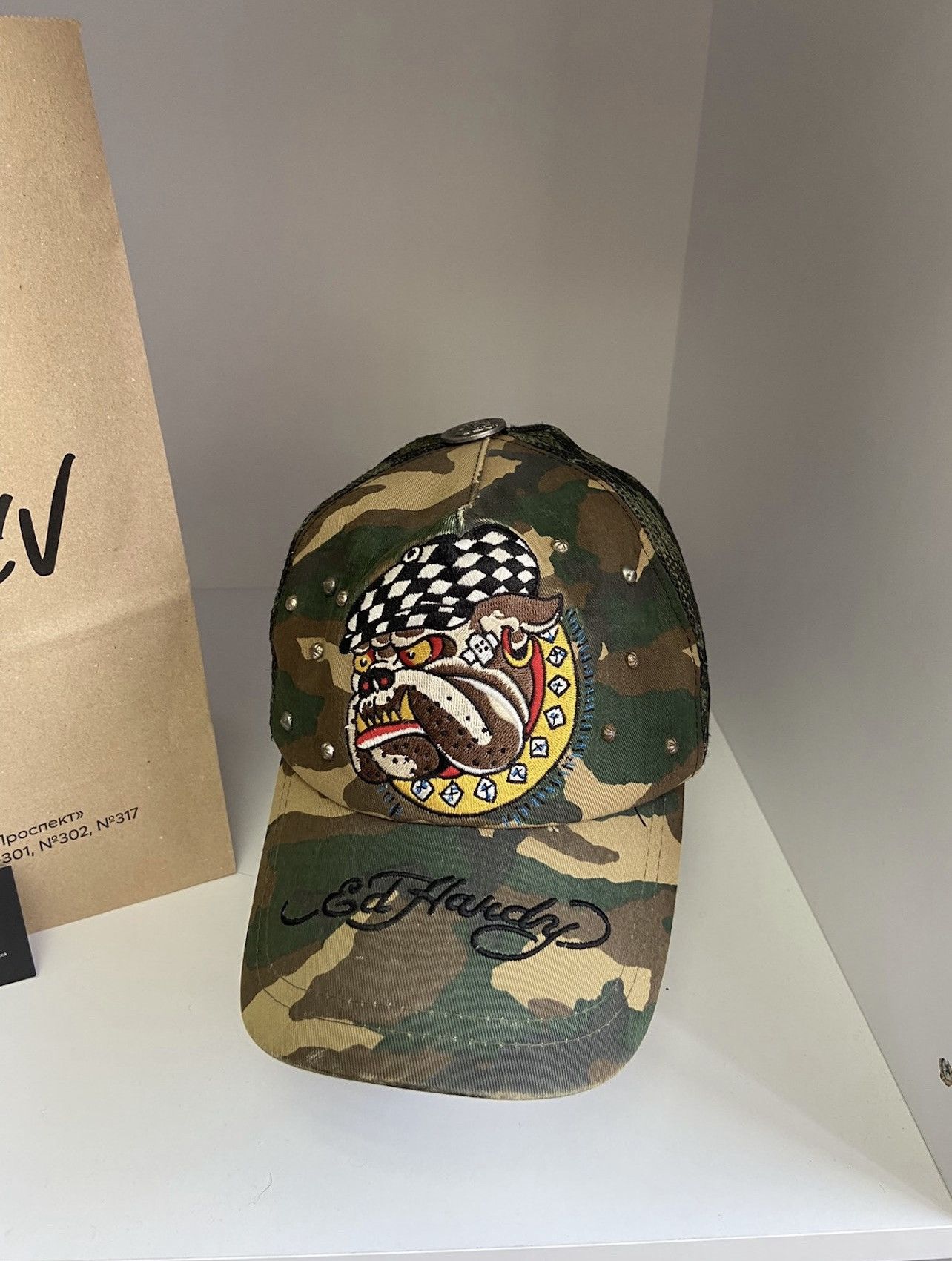 Ed Hardy × Vintage Vintage Camo Ed Hardy Cap Size ONE SIZE - 3 Thumbnail