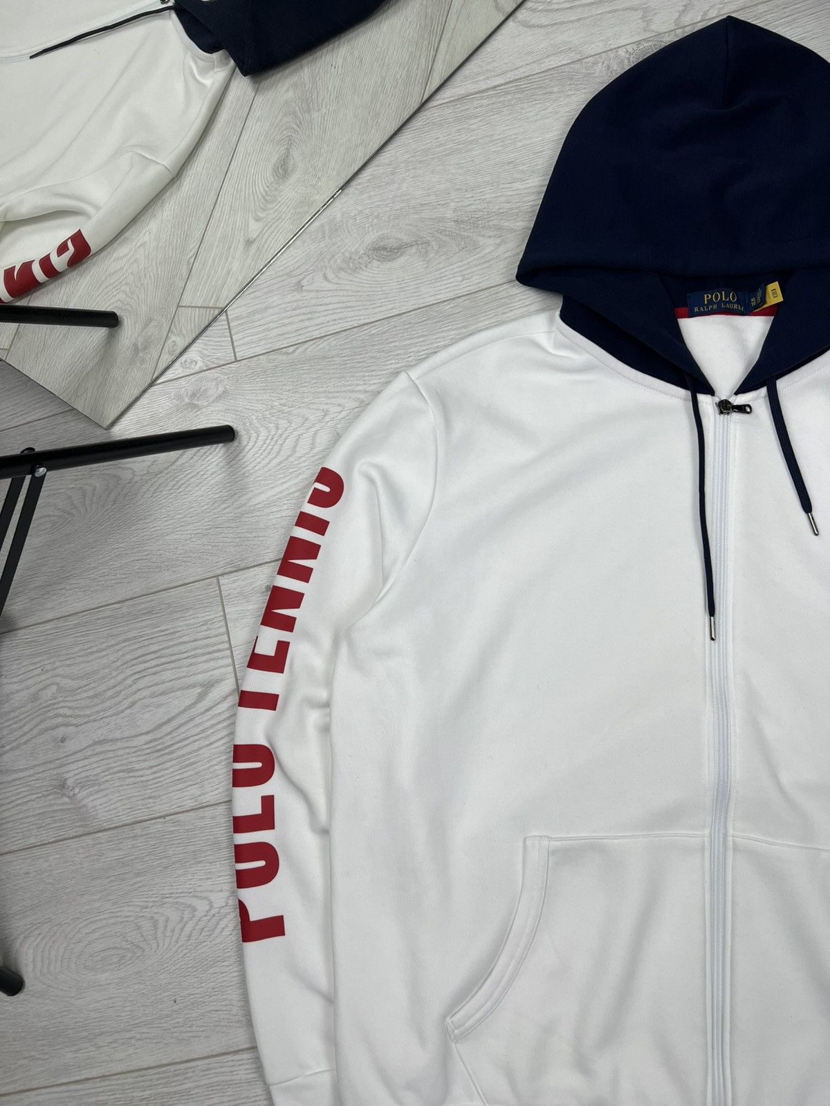Polo Ralph Lauren × Vintage Vintage 90s Polo Ralph Lauren Pony Zip Up Hooded Sweatshirt Size US XL / EU 56 / 4 - 3 Thumbnail