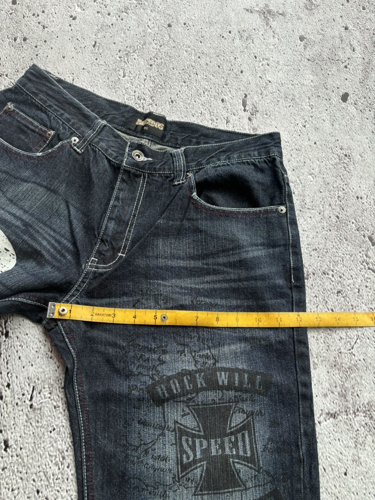 Hysteric Glamour 2000's Barcedos skull rock will speed never die bootcut Size US 32 / EU 48 - 12 Thumbnail