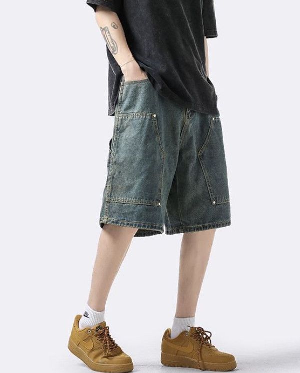 Japanese Brand Men's American Retro Loose Straight Leg Casual Denim Shorts Size US 32 / EU 48 - 2 Thumbnail