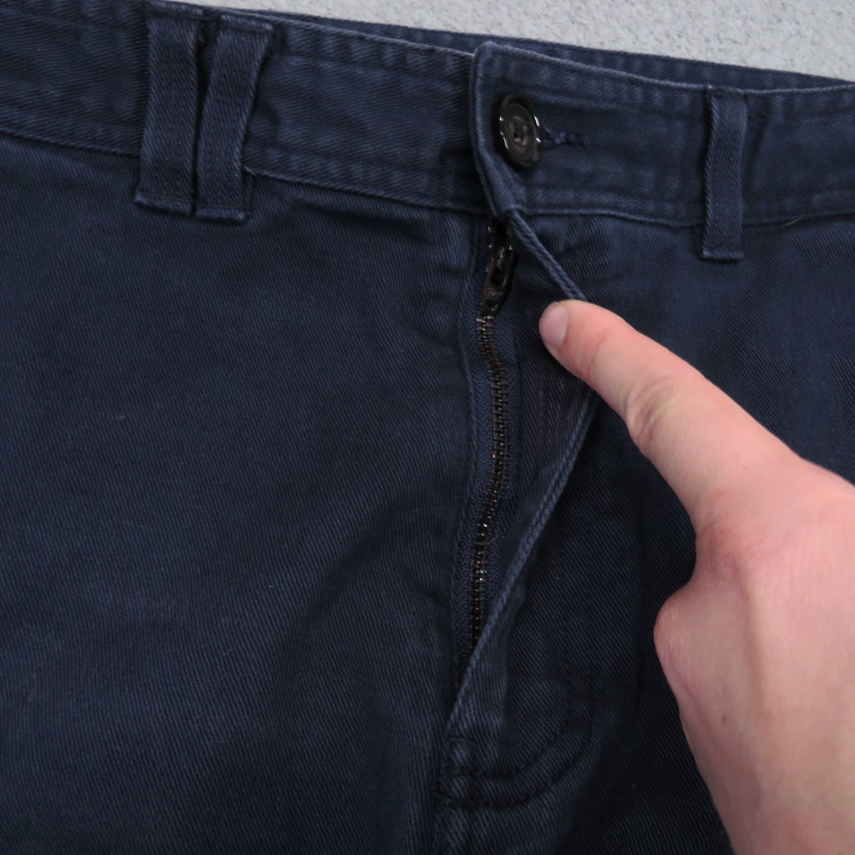 I Love Ugly I Love Ugly Pants Mens Large Navy Crop Twill Stretch 5 Pocket Chino Size US 33 - 6 Thumbnail