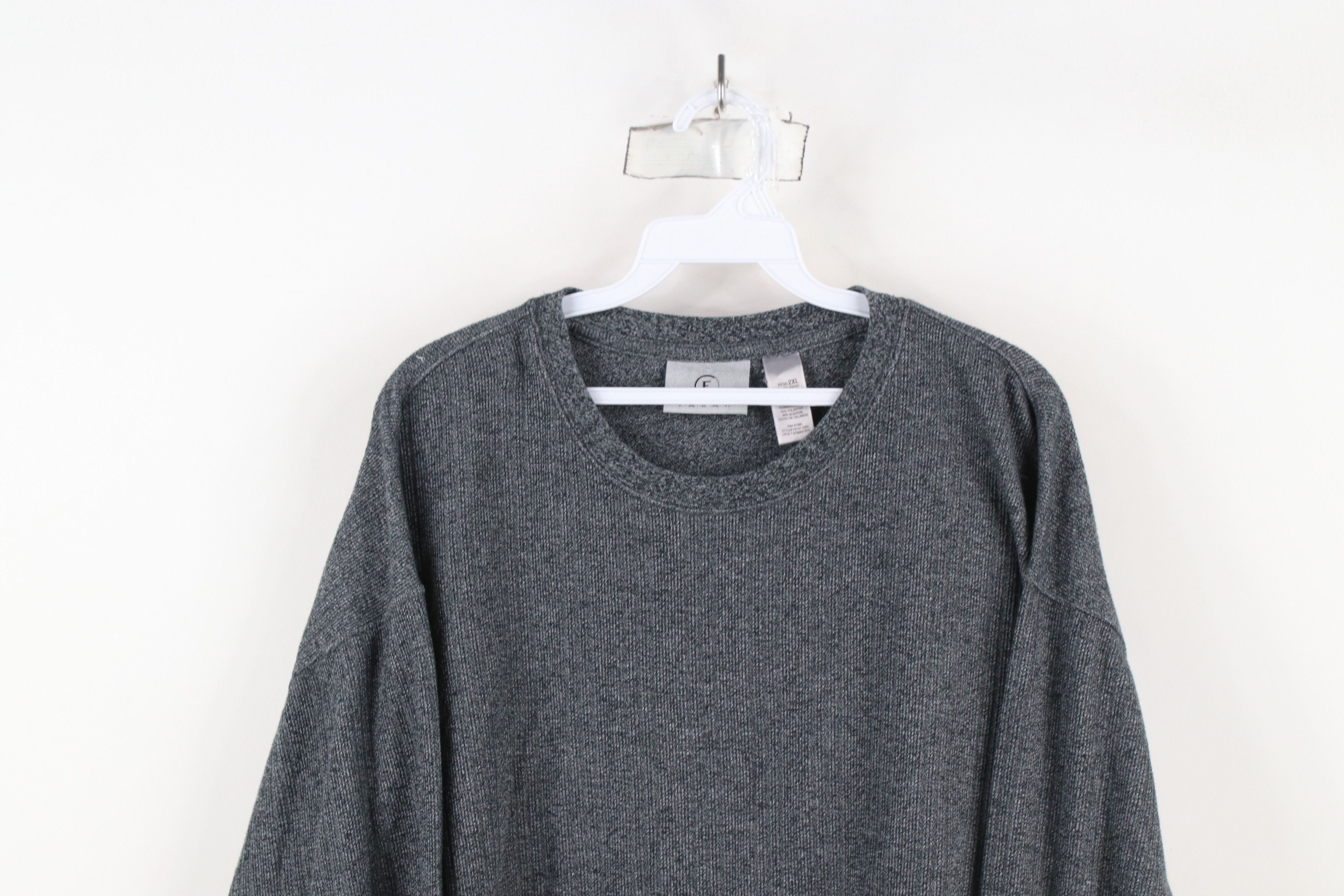Vintage Vintage 90s Y2K Streetwear Ribbed Knit Long Sleeve T-Shirt Size US XXL / EU 58 / 5 - 2 Thumbnail
