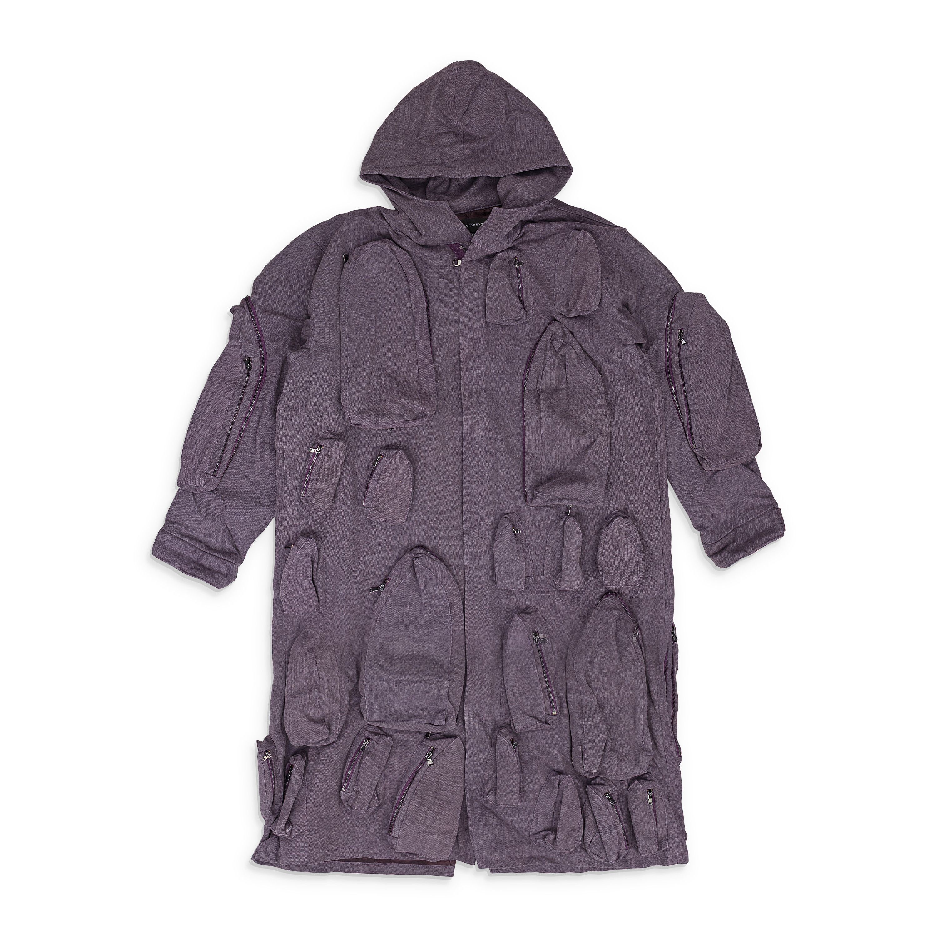 Who Decides War VIOLET FLOOR LENGTH TRENCH COAT SIZE XL