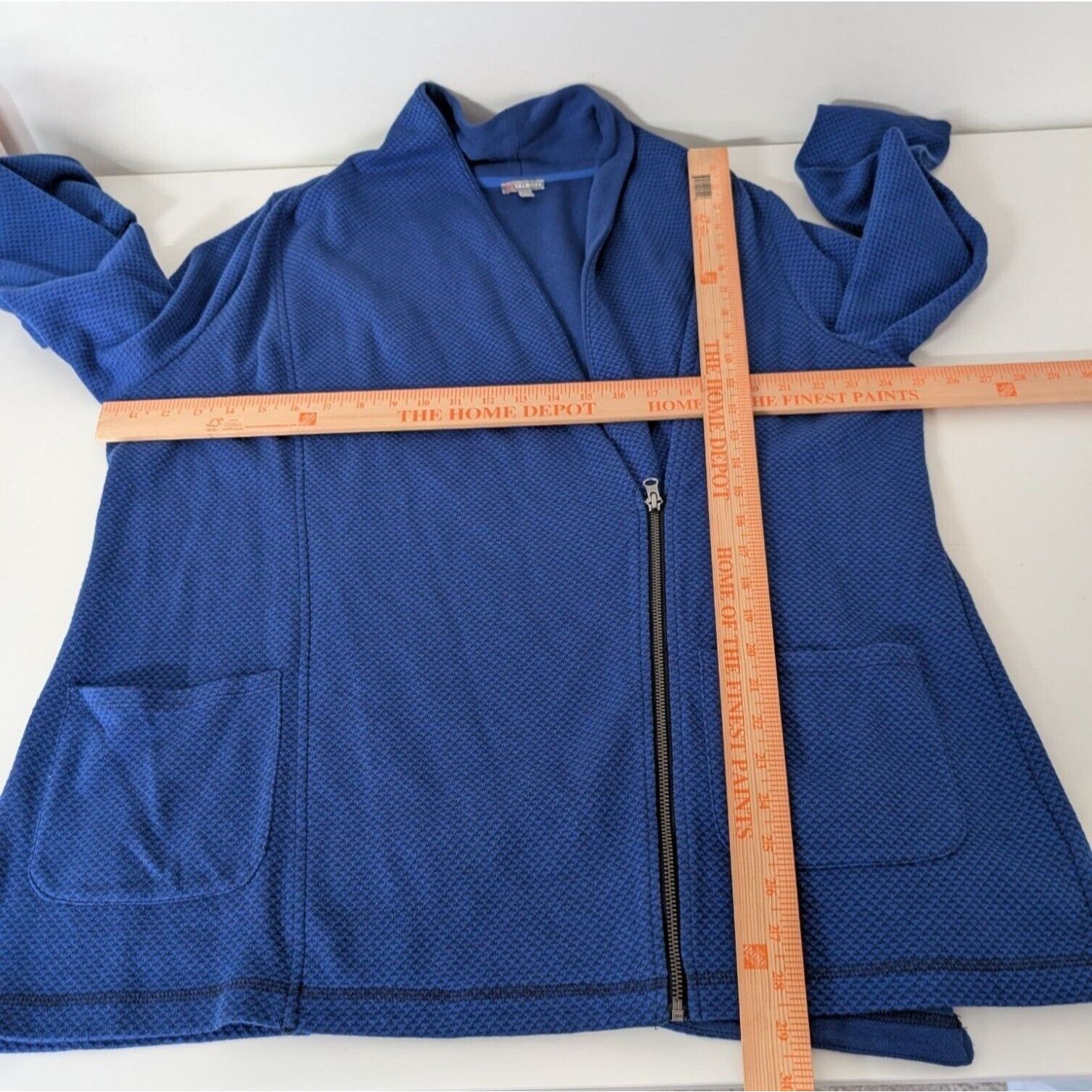 Talbots T by Talbots Moto Zip Sweatshirt Womens Plus Size 2X Blue Size XXL / US 16-18 / IT 52-54 - 9 Thumbnail