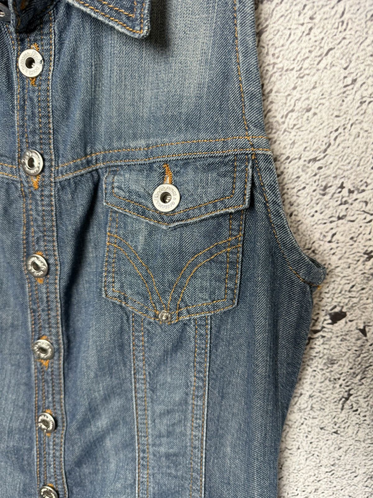 Dolce & Gabbana Dolce & Gabbana Denim Sleeveless Dress Button Front Jens D&G Size M / US 6-8 / IT 42-44 - 12 Thumbnail