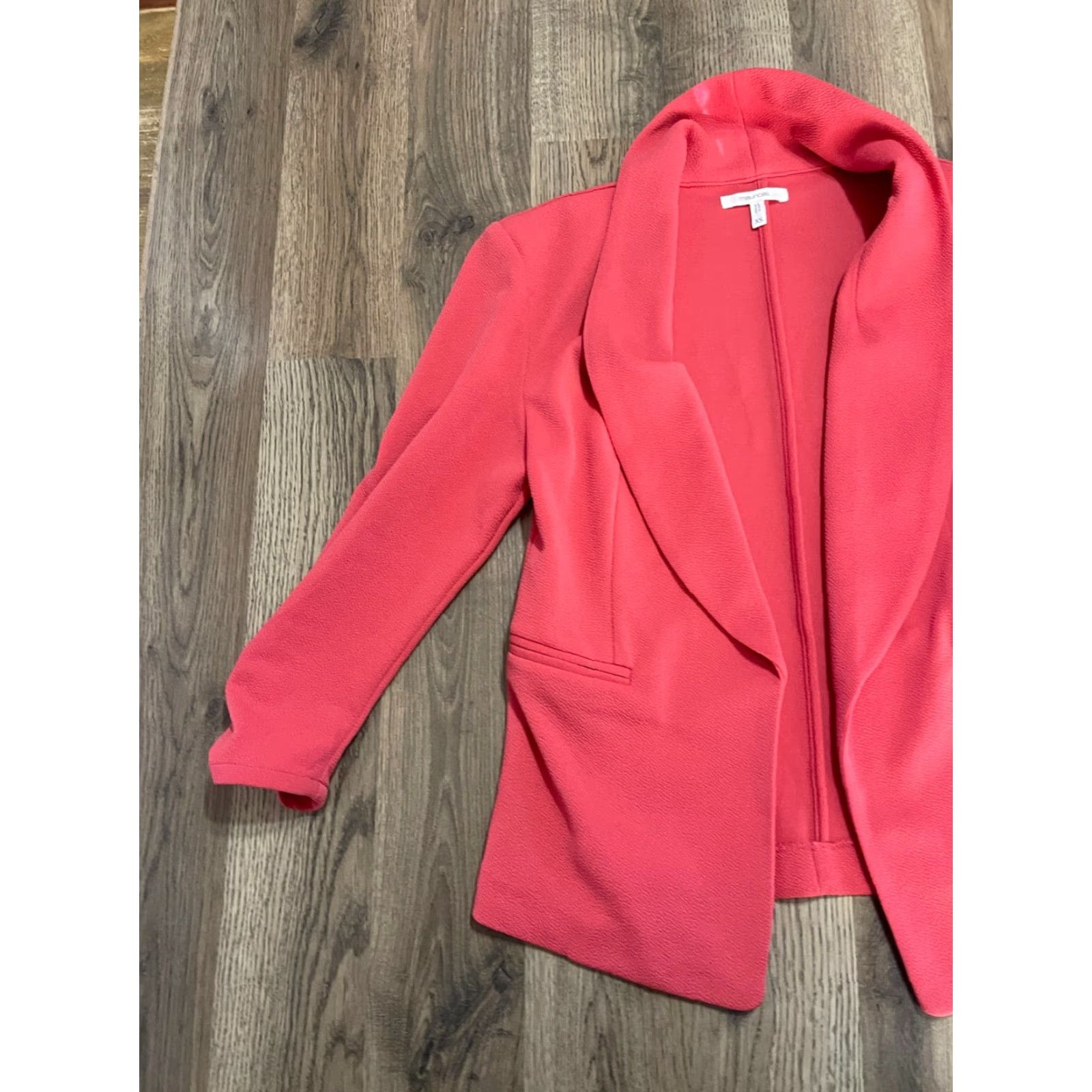 Vintage Maurices Jacket Women's XS Pink Open Blazer Long Sleeve Pockets Casual Size XS / US 0-2 / IT 36-38 - 3 Thumbnail
