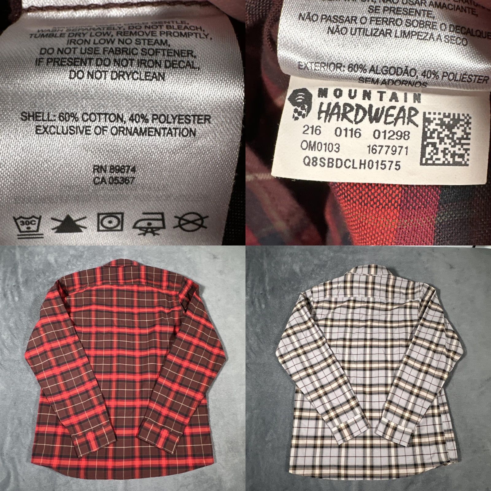 Mountain Hardwear VINTAGE? (No) Mountain Hardwear Shirt Mens M Plaid Flannel Lot 2 Red Gray Outdoor Hiking Button-Up Casual Workwear Travel Size US M / EU 48-50 / 2 - 9 Thumbnail
