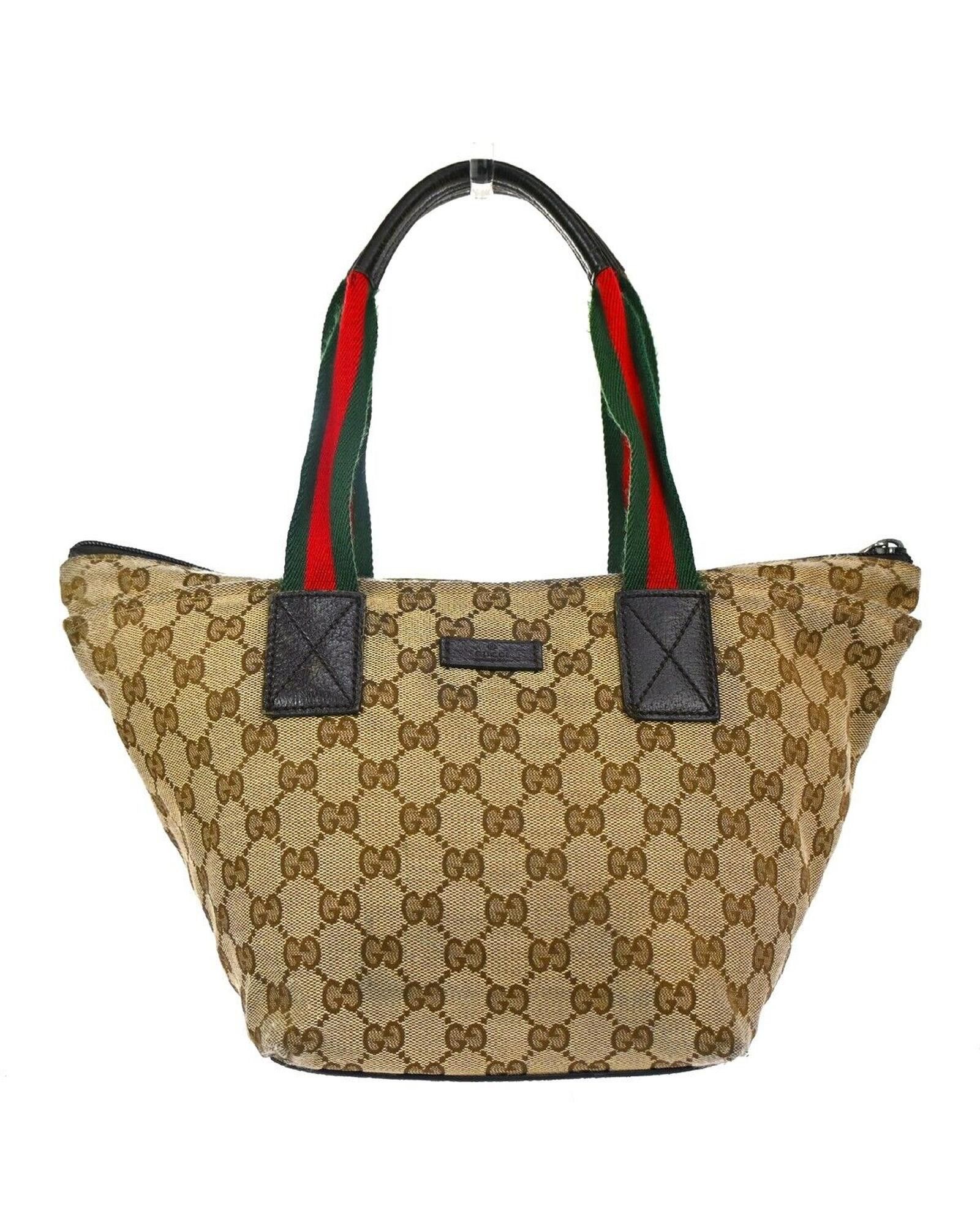 image of Gucci Beige Canvas Shoulder Bag With GG Pattern, Women's