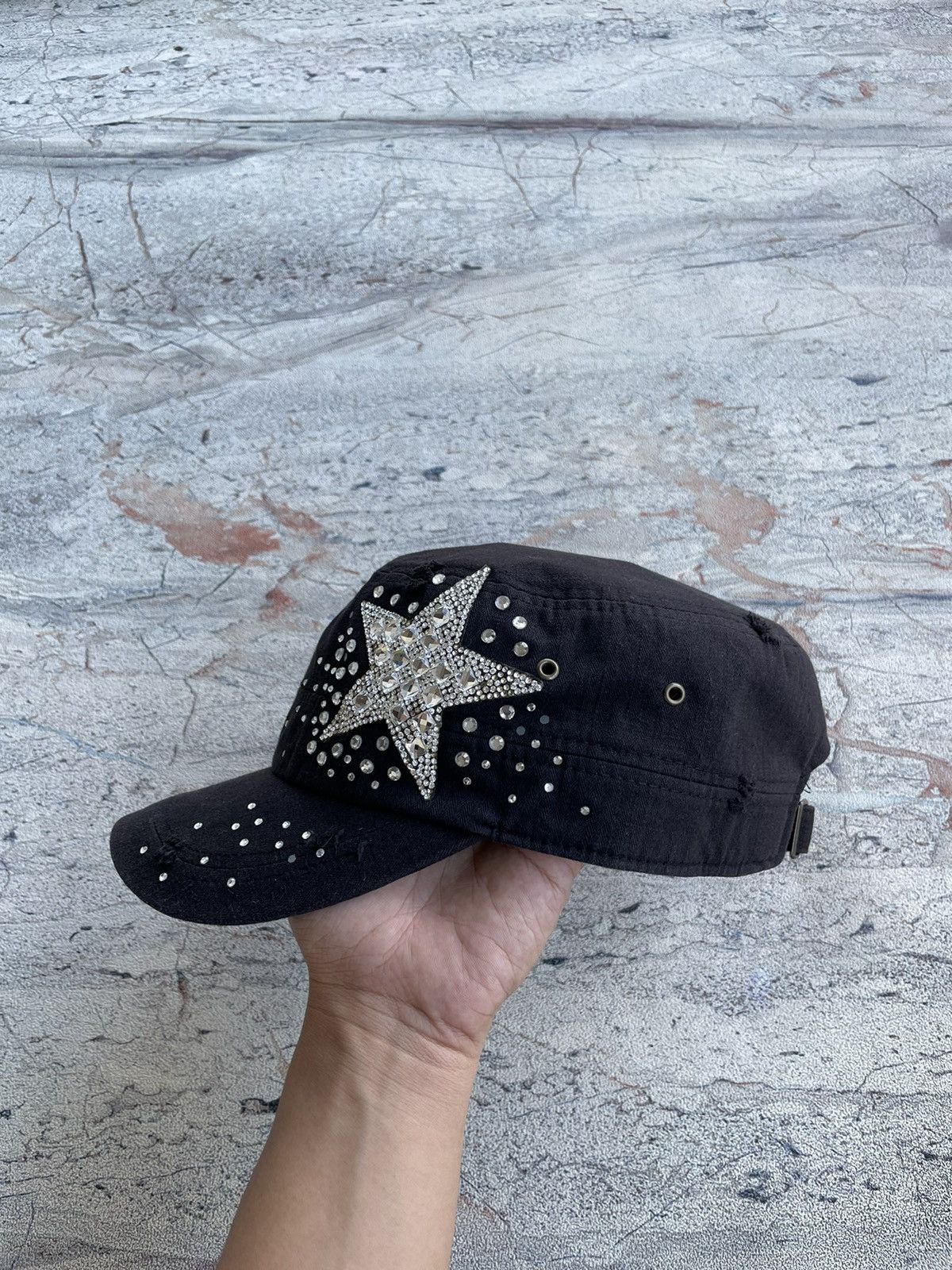 If Six Was Nine Y2K Distressed Glitter Patrol Hat Size ONE SIZE - 3 Thumbnail