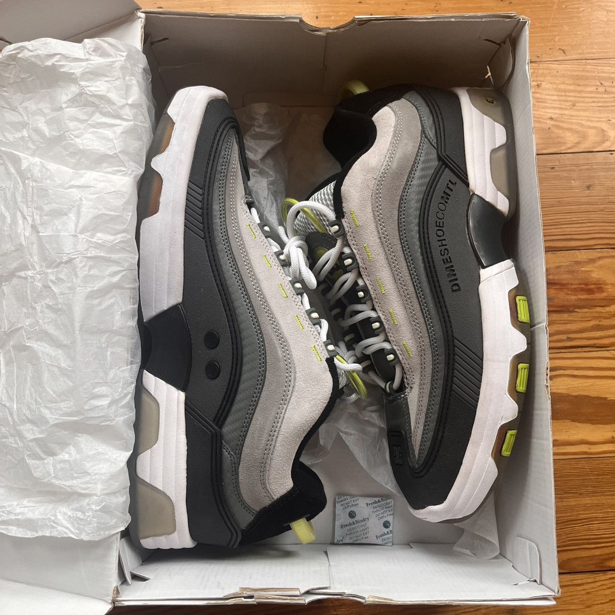 Dime DC Shoe x Dime Legacy OG Neon 95 Size 12 RARE Sneakers Size US 12 / EU 45 - 19 Thumbnail