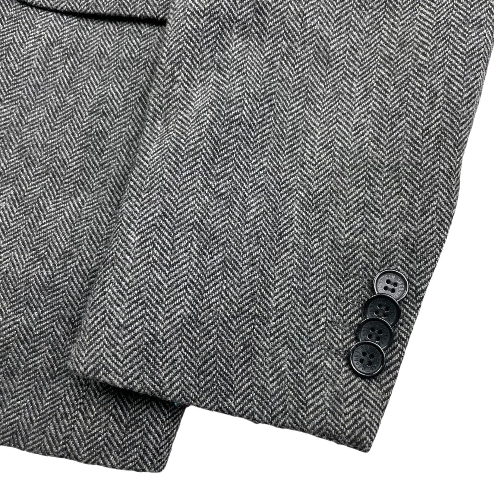 Ben Sherman Ben Sherman Blazer Jacket Men L Tweed Black/White Herringbone 2-Button Notch Wool Polyester Visco… Size 42R - 5 Thumbnail