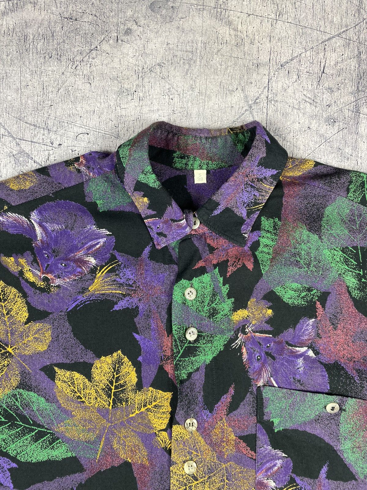 Vintage Vintage Fox Print Button Up Short Sleeve Crazy Shirt Size US S / EU 44-46 / 1 - 12 Thumbnail