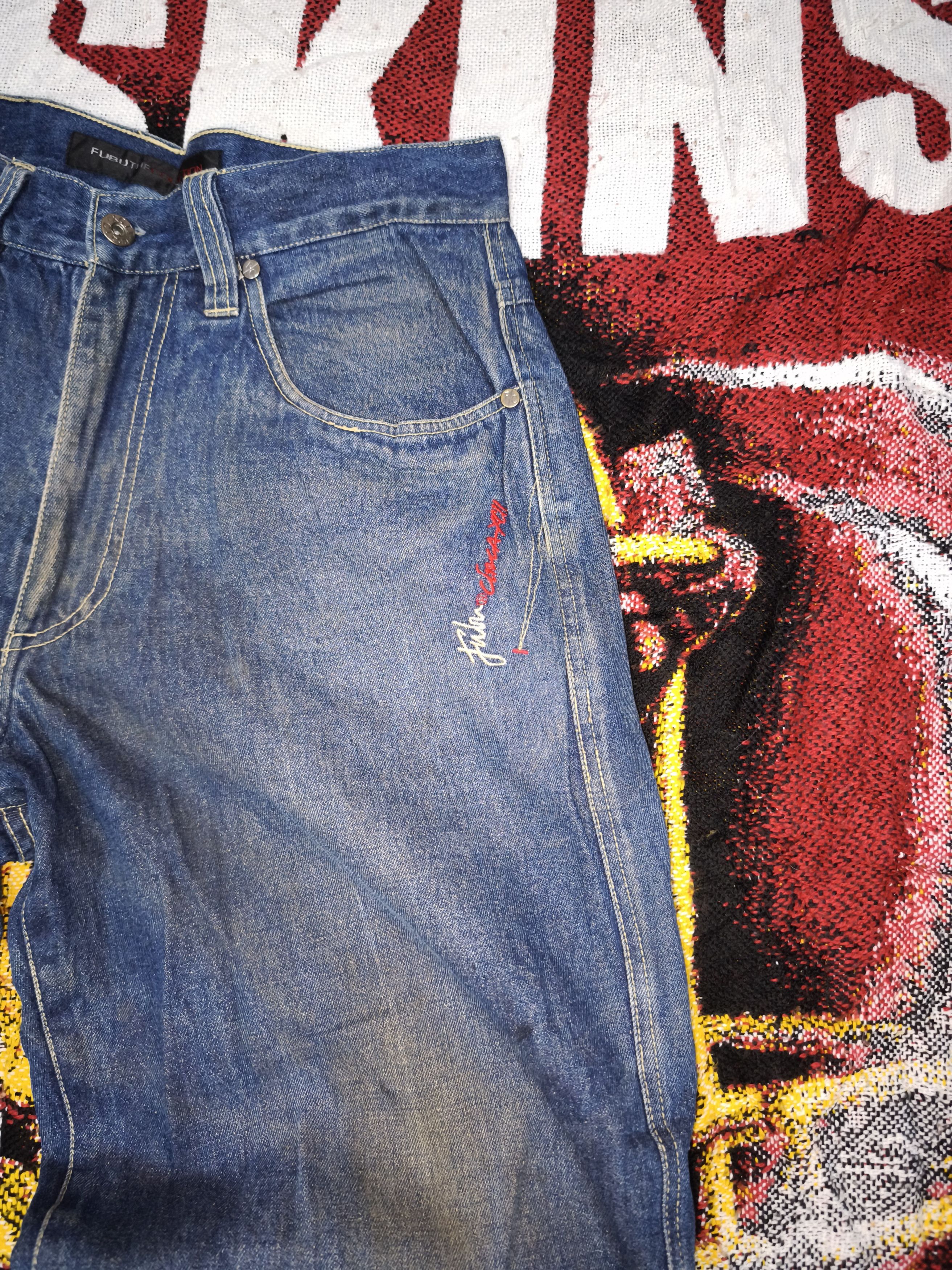 Fubu × Vintage Vintage Fubu Circa Jeans Men Blue Baggy Tappered Denim Size US 32 / EU 48 - 2 Thumbnail