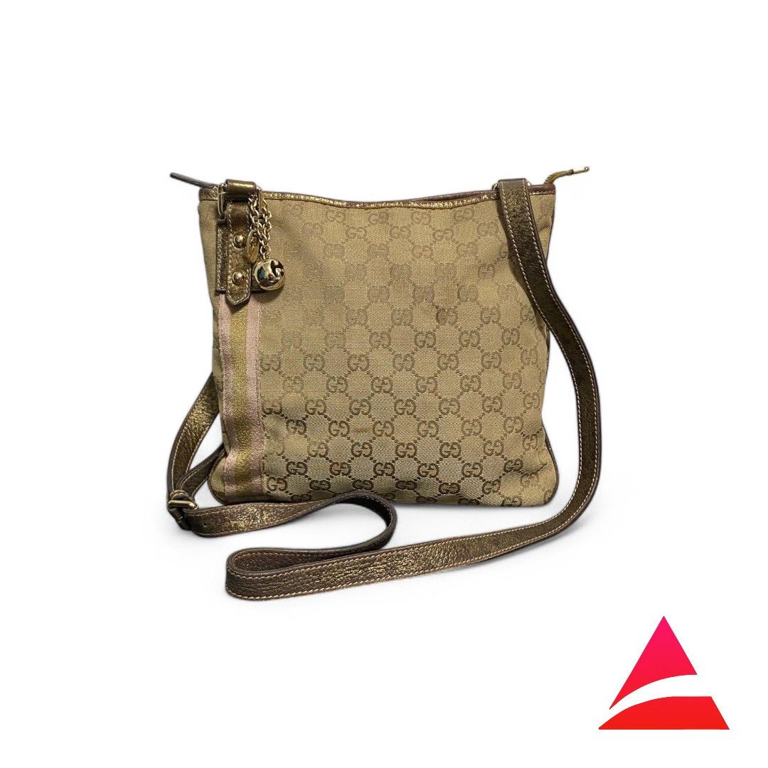 Gucci Gucci - Princesss Shoulder Bag Charm Gold Pink GG Monogram Size ONE SIZE - 1 Thumbnail