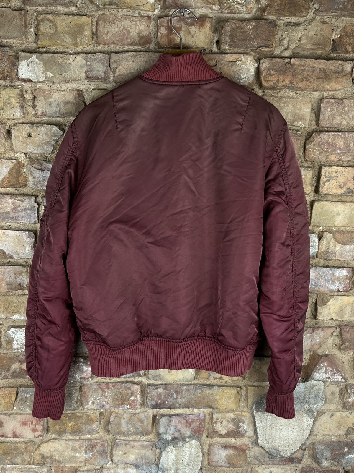 Alpha Industries Burgundy Alpha Industries Bomber Jacket 90s Vintage Size US L / EU 52-54 / 3 - 9 Thumbnail
