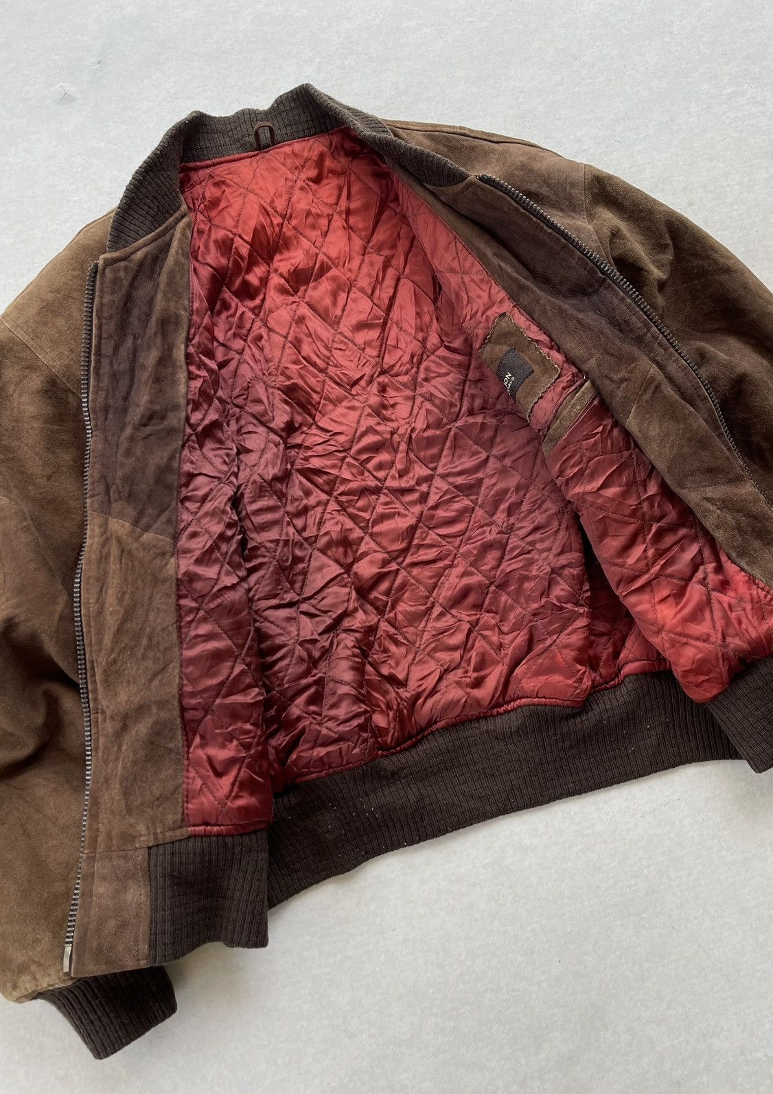Japanese Brand 🔥 Milano Connection by Taka Q Goatskin Leather Bomber Jacket Size US L / EU 52-54 / 3 - 8 Thumbnail