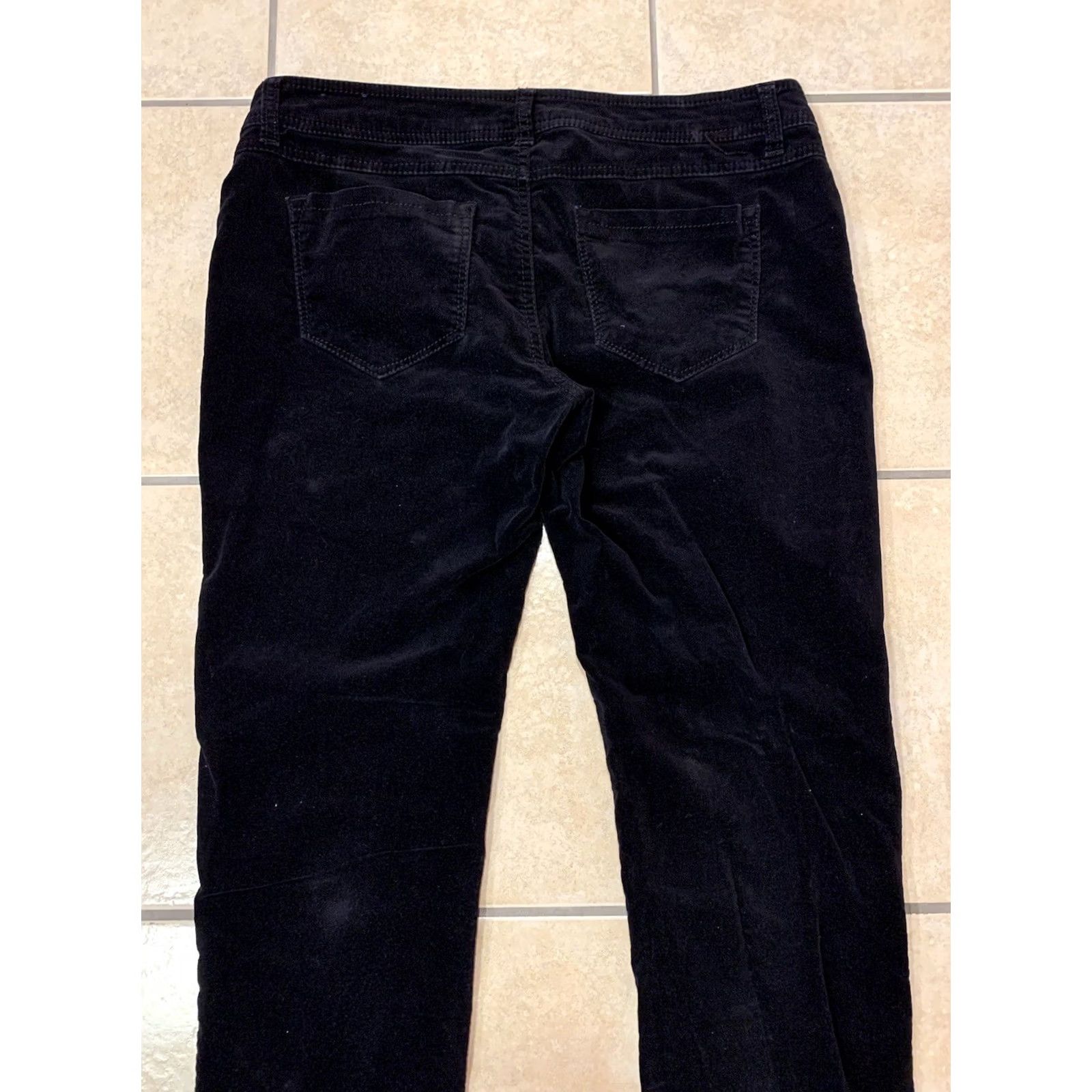 Velour Nike Women's Pants Tyte TY2734 Black Velour Straight 13 Inseam 29" Regular Stretch Pockets Slimming Casual Workwear Jeans-Trousers Size 34" / US 12 / IT 48 - 8 Thumbnail