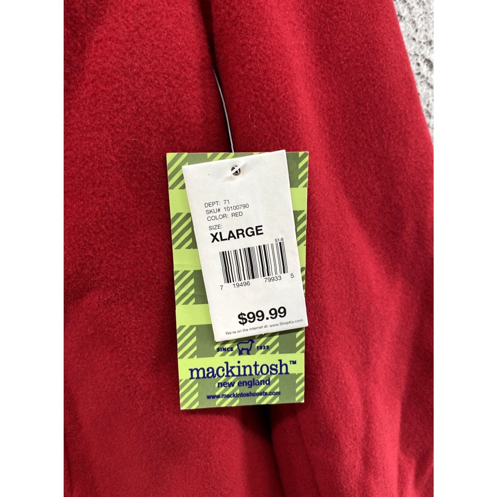 Mackintosh Mackintosh New England Red Button Up Hooded Lined Jacket Women’s Size XL NEW Size XL / US 12-14 / IT 48-50 - 2 Thumbnail