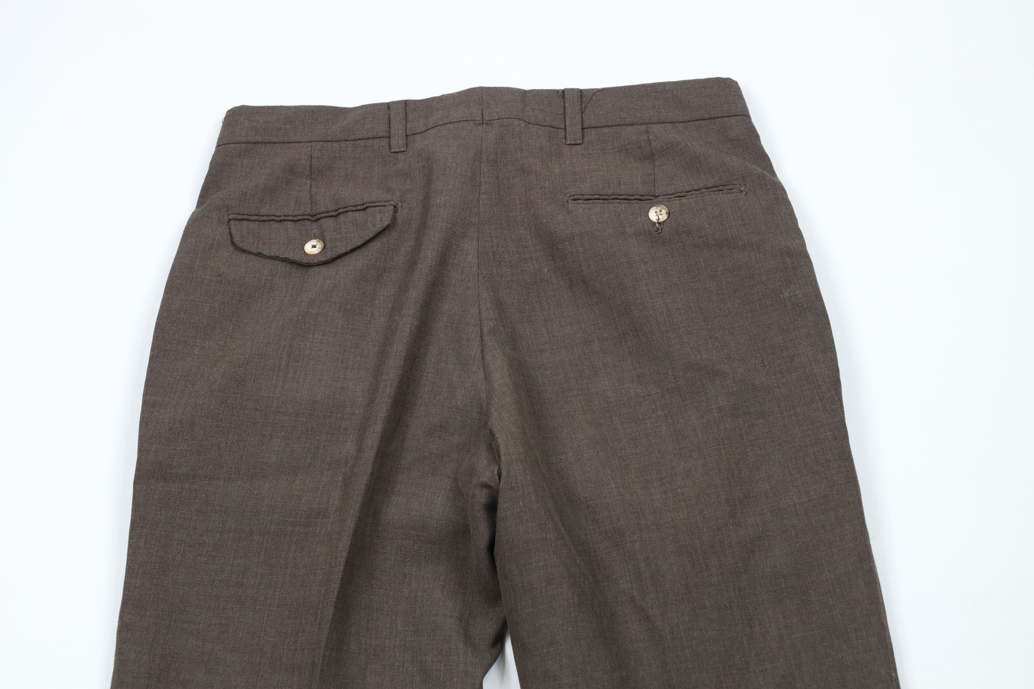Vintage Vintage 70s Streetwear Wool Wide Leg Chino Pants Brown Size US 30 / EU 46 - 11 Thumbnail