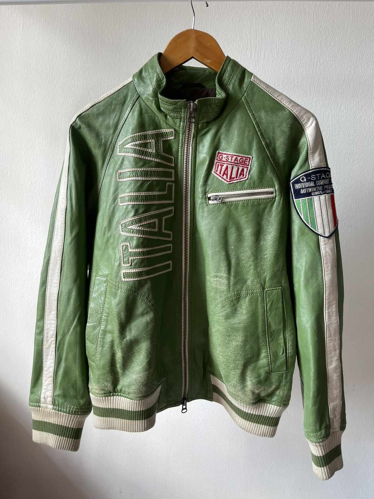 Leather Vintage G Stage Leather Jacket Size US L / EU 52-54 / 3 - 2 Thumbnail