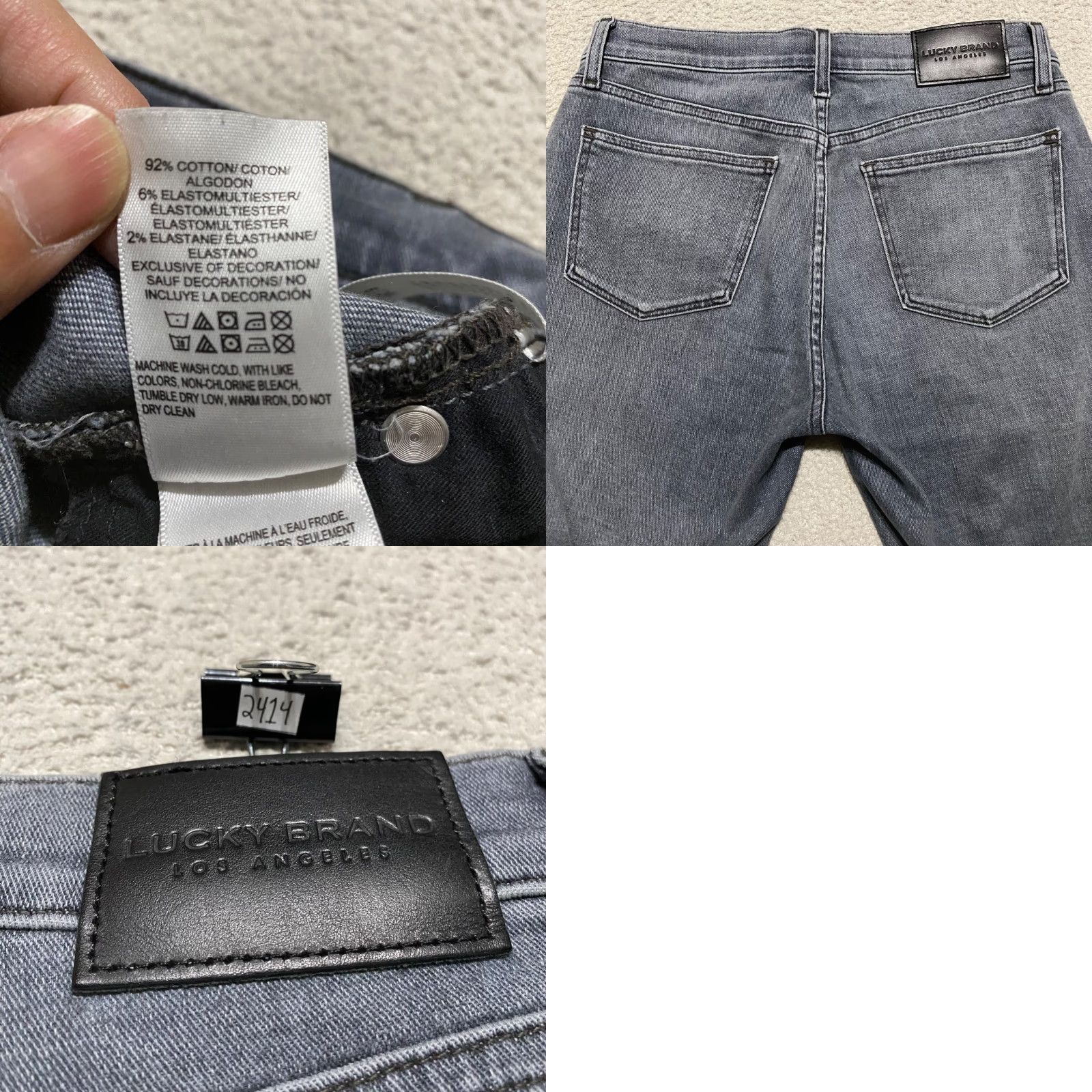 Lucky Brand Lucky Brand Jeans Womens 8 Gray Denim Mid Rise Ava Skinny Distressed Size 30" / US 8 / IT 44 - 9 Thumbnail