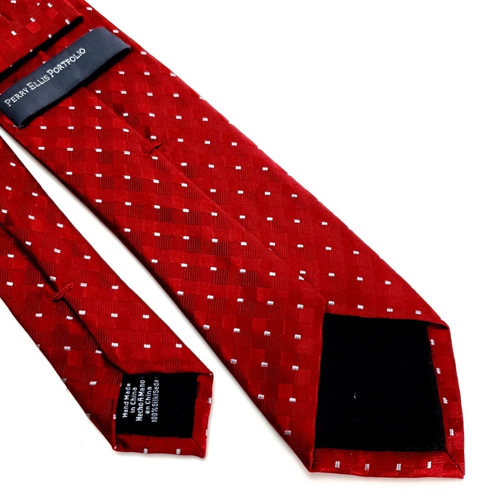 Perry Ellis Perry Ellis Portfolio Silk Tie Woven Skinny Geometric Size ONE SIZE - 5 Thumbnail