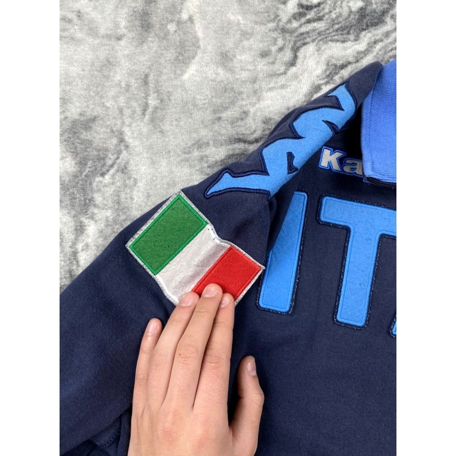 Kappa VINTAGE Kappa F.I.S.I. Italy Olympic Ski Team 00s Track Jacket Men XL Blue Size US XL / EU 56 / 4 - 3 Thumbnail