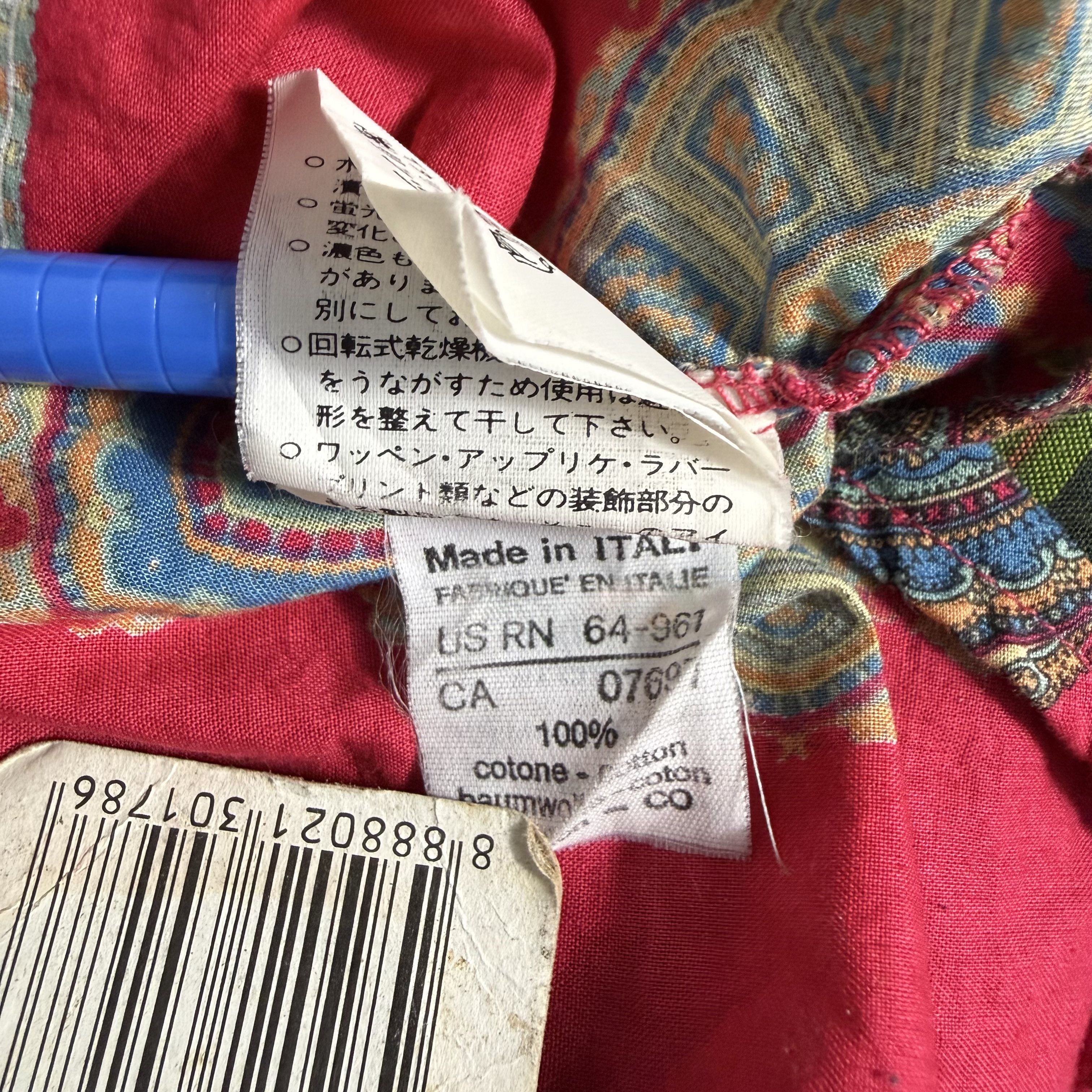 United Colors Of Benetton 🔥RARE🔥 United Colors of Benetton Bandanna Button Up Shirt Size US M / EU 48-50 / 2 - 6 Thumbnail