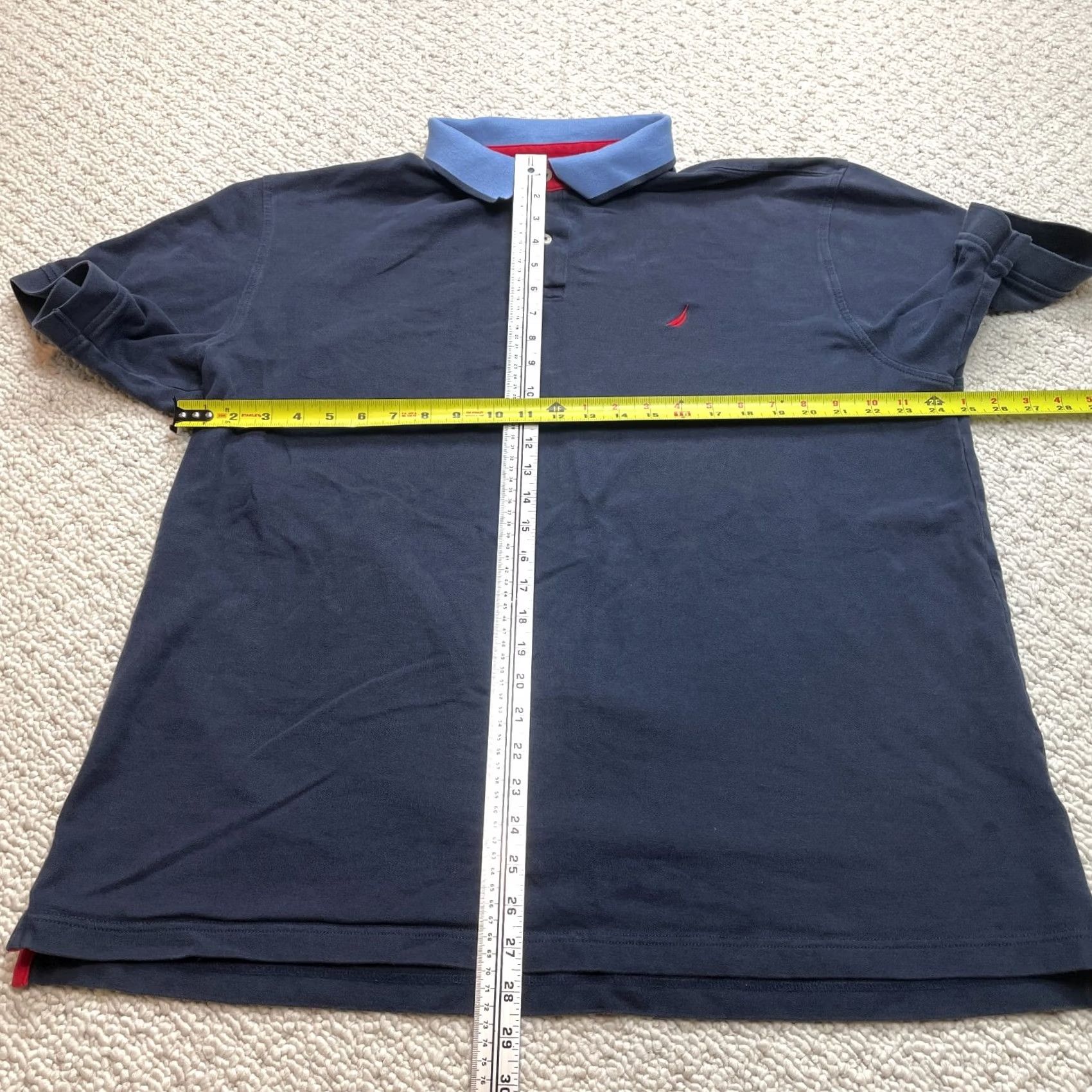 Nautica Nautica Polo Shirt Mens 2XL Navy Blue Short Sleeve Cotton Top Golf Casual Striped Logo Shirt Mens Size US XXL / EU 58 / 5 - 4 Thumbnail