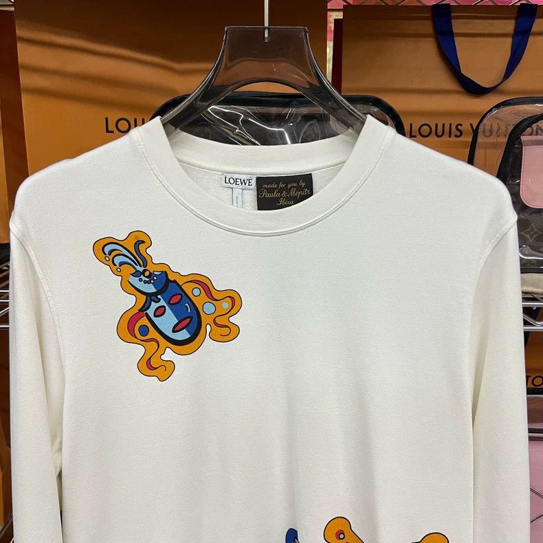 Loewe LOEWE White hoodie Size L / US 10 / IT 46 - 2 Thumbnail