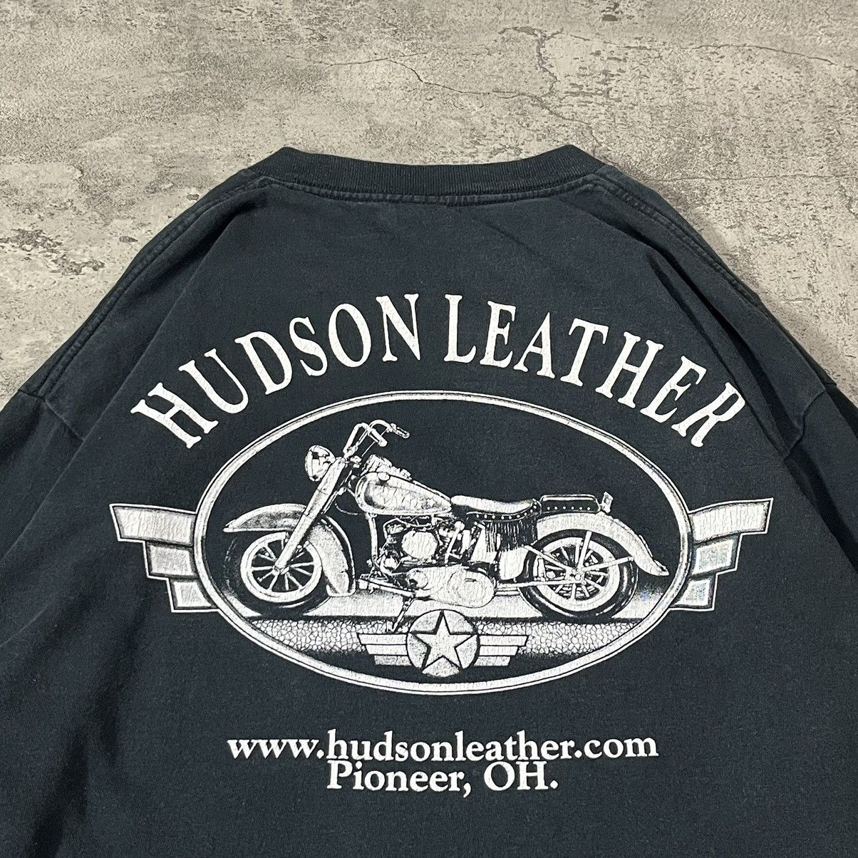 Vintage Hudson Leather FL Series Flame Sleeve Tee - Black