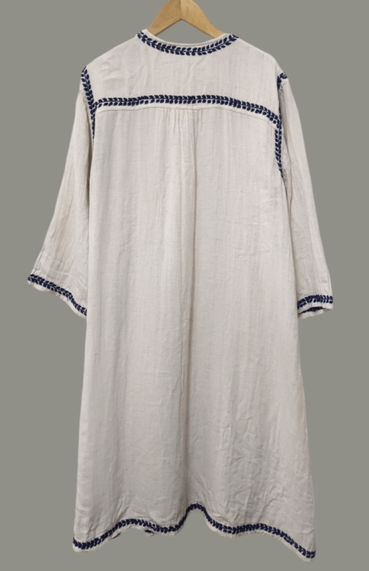 Handmade × Japanese Brand Gaijin Made Hand Embroidered Linen Kimono Robe Cardigan Size US L / EU 52-54 / 3 - 8 Thumbnail