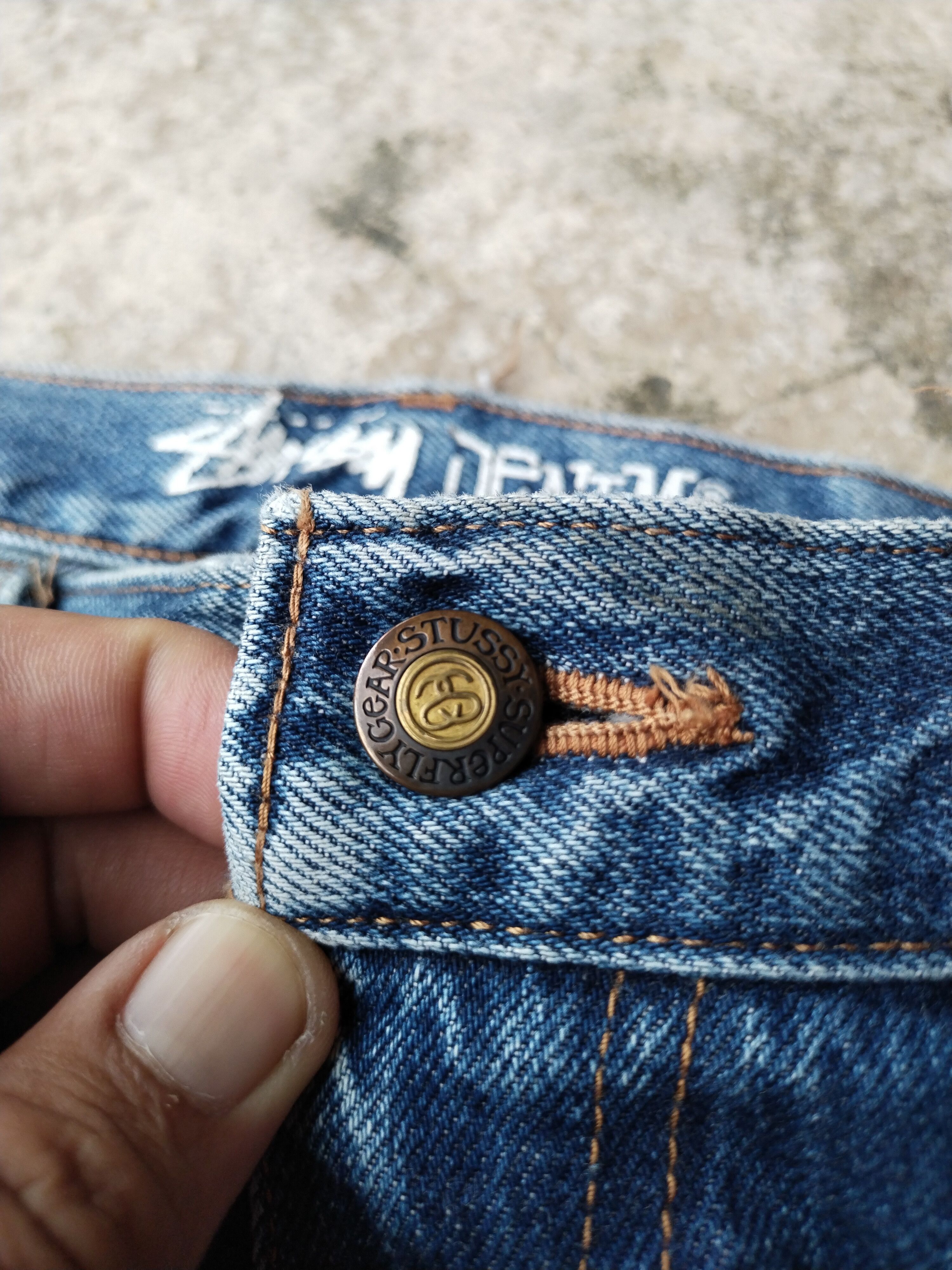 Stussy Vintage Stussy Selvedge Distressed Jeans RARE Punk Size 36" / US 14 / IT 50 - 6 Thumbnail
