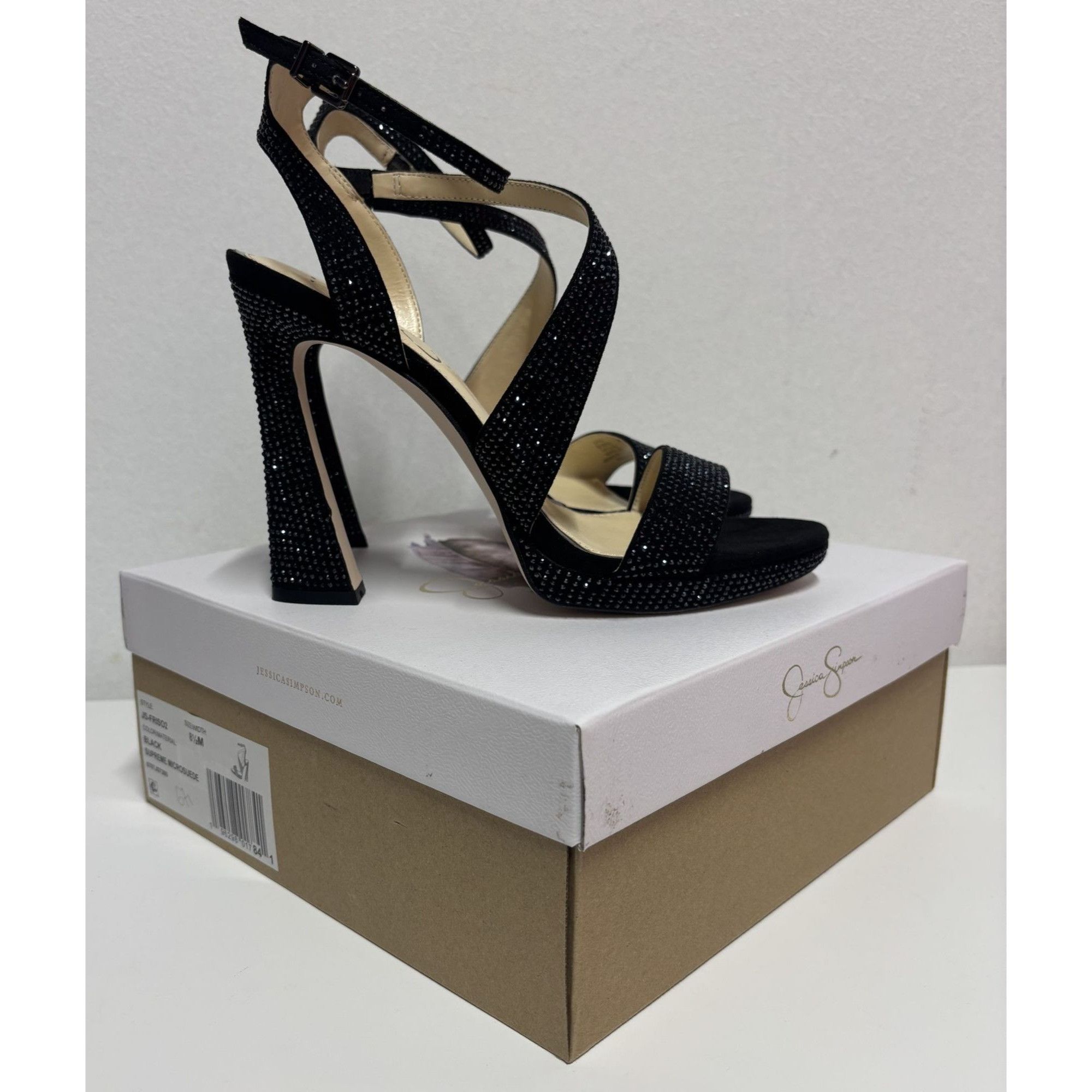 Jessica Simpson JESSICA SIMPSON / J-Friso-2 / Black / Rhinestone / Platform Size US 10 / IT 40 - 6 Thumbnail