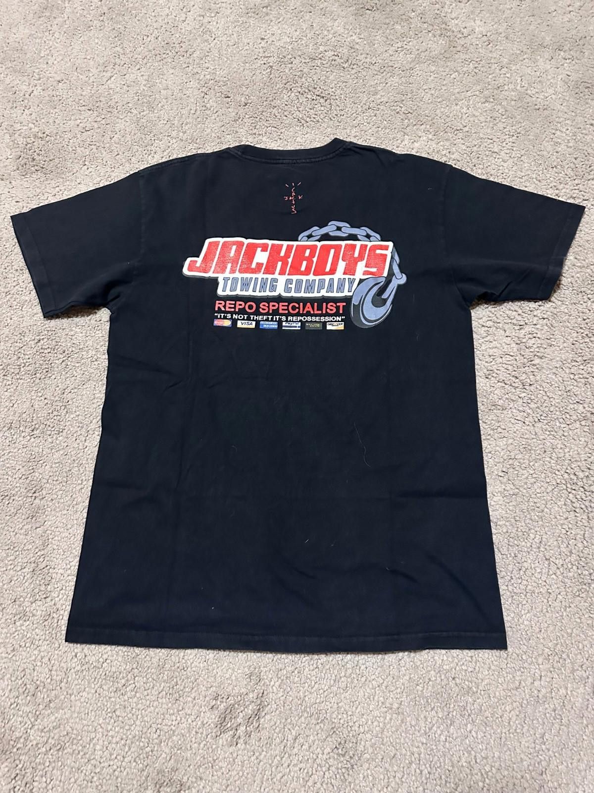 Travis Scott Travis Scott JACKBOYS Repo Towing Company Tee Black Sz XL Size US XL / EU 56 / 4 - 4 Thumbnail