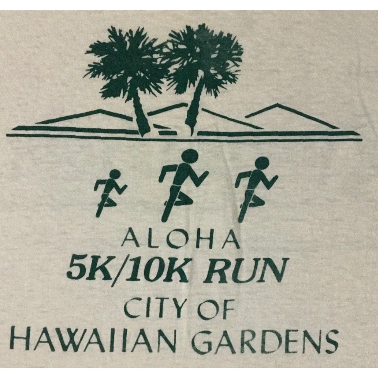 ALOHAS Vtg 80s Hawaiian Gardens Aloha Marathon Shirt S USA Track Grunge PE 90s Shirt Mens White Size US S / EU 44-46 / 1 - 3 Thumbnail