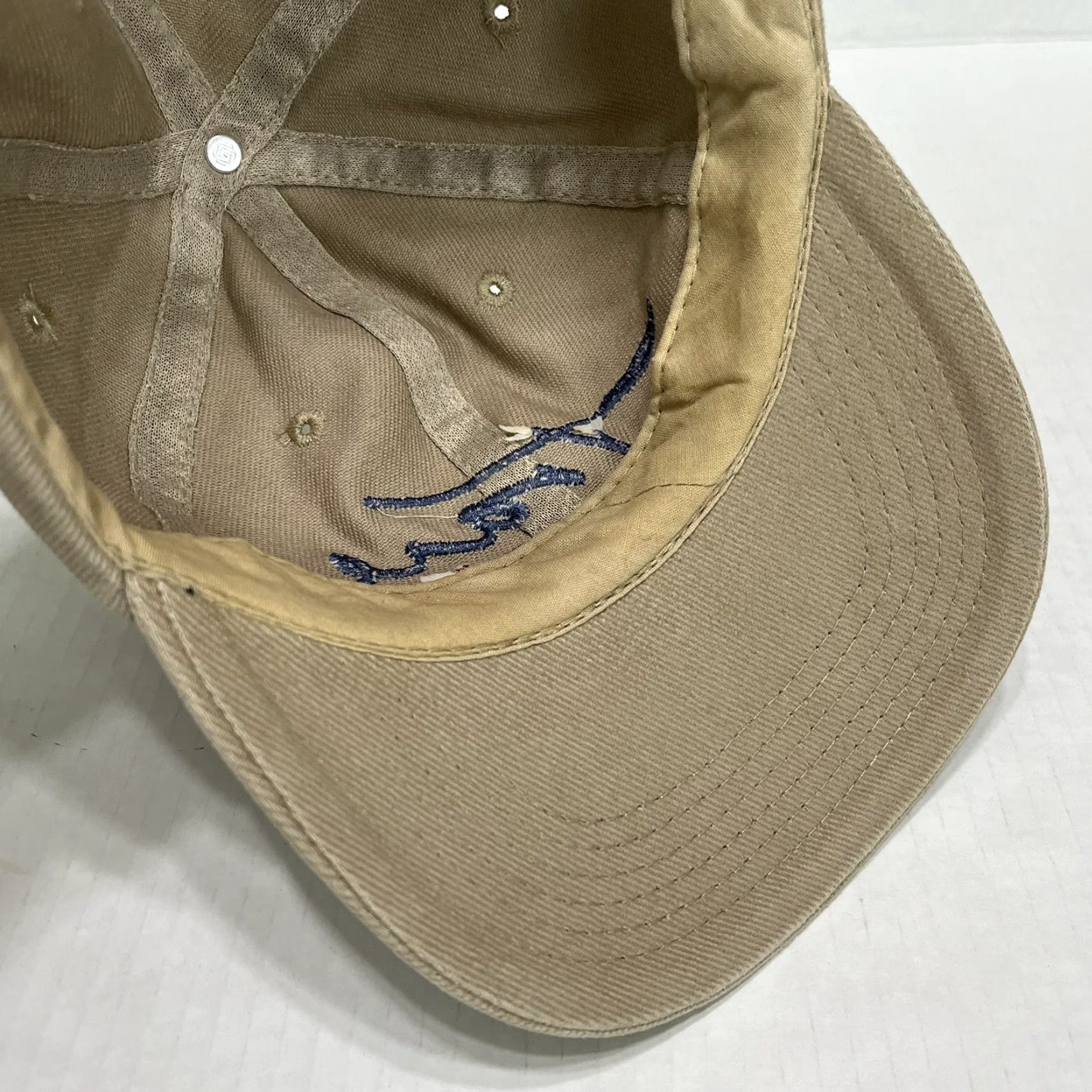 Vintage VINTAGE Unbranded Baseball Cap Hat Mens Beige One Size 90s Punk Retro Rock Trace Adkins Promo Cap Strap Back Big Time CD Release Vintage Hat Size ONE SIZE - 8 Thumbnail